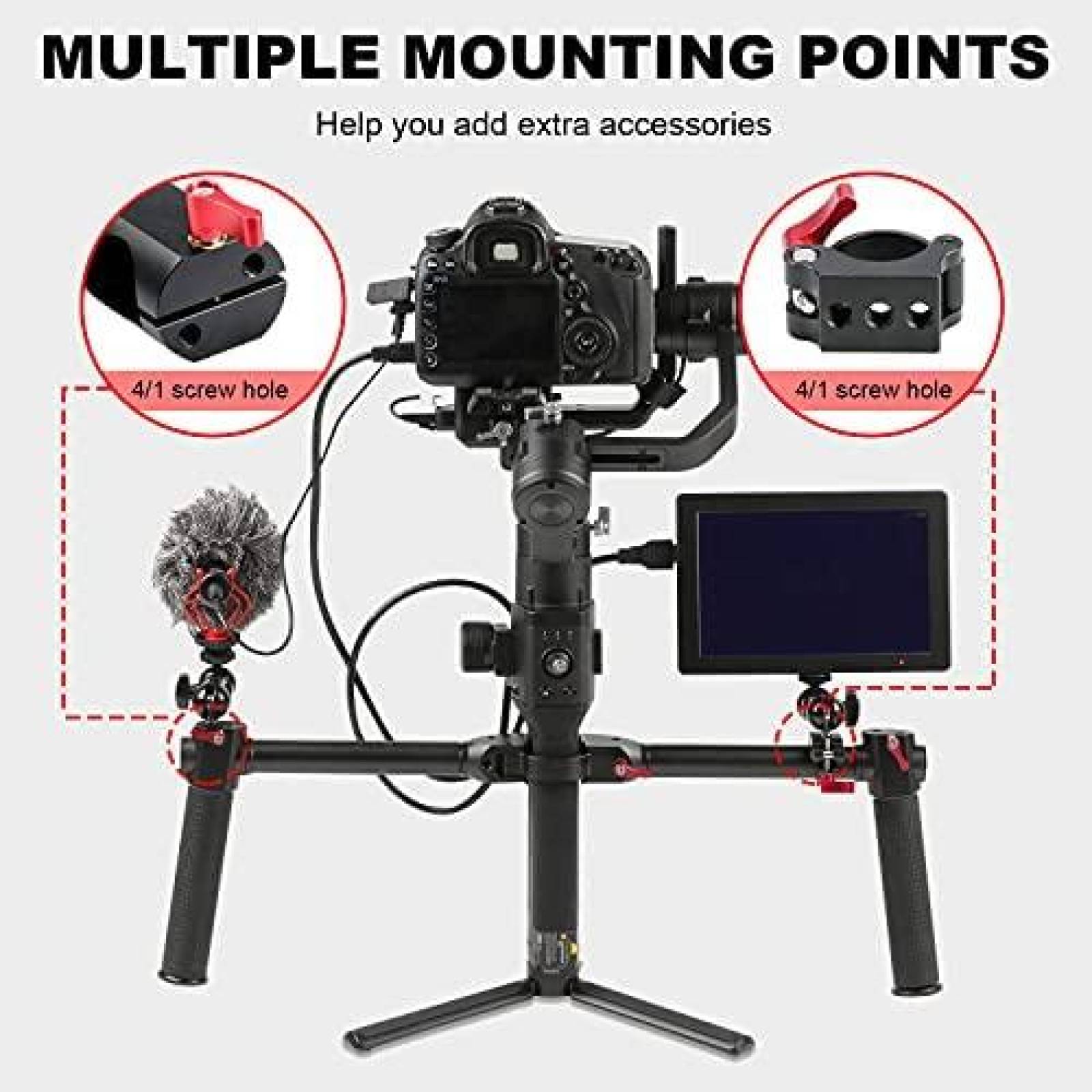 Estabilizador para Camara FOTOWELT para DJI Ronin-S -Negro