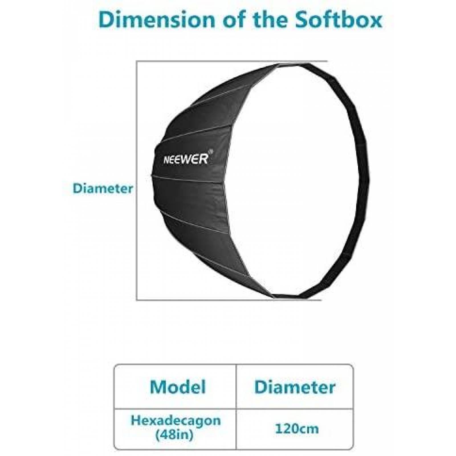 Accesorio de Fotografia Neewer Softbox Parabolico 48"