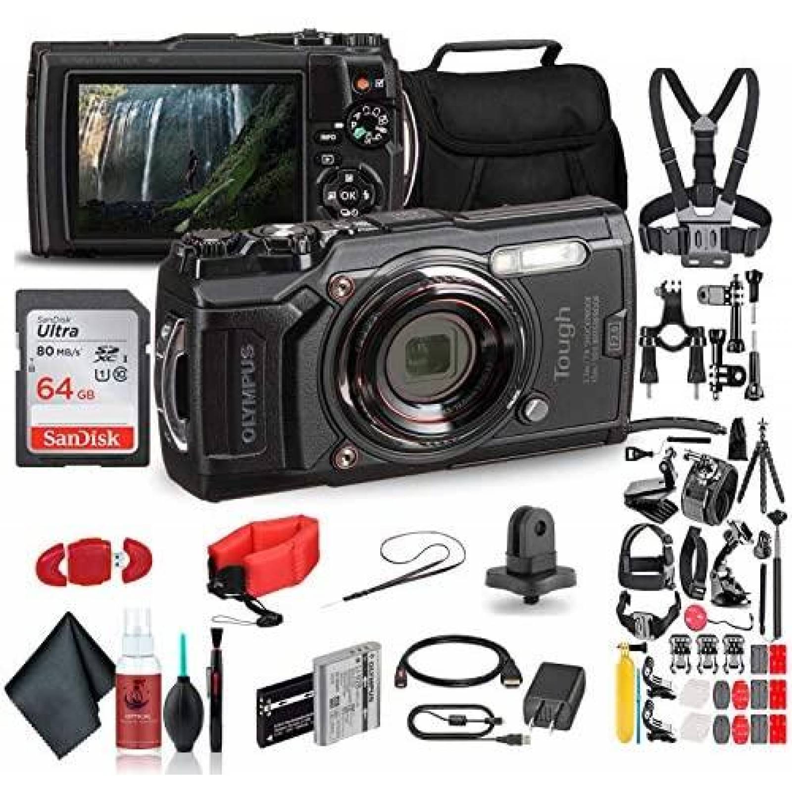 Kit de Fotografia Olympus Camara + Accesorios -Negro