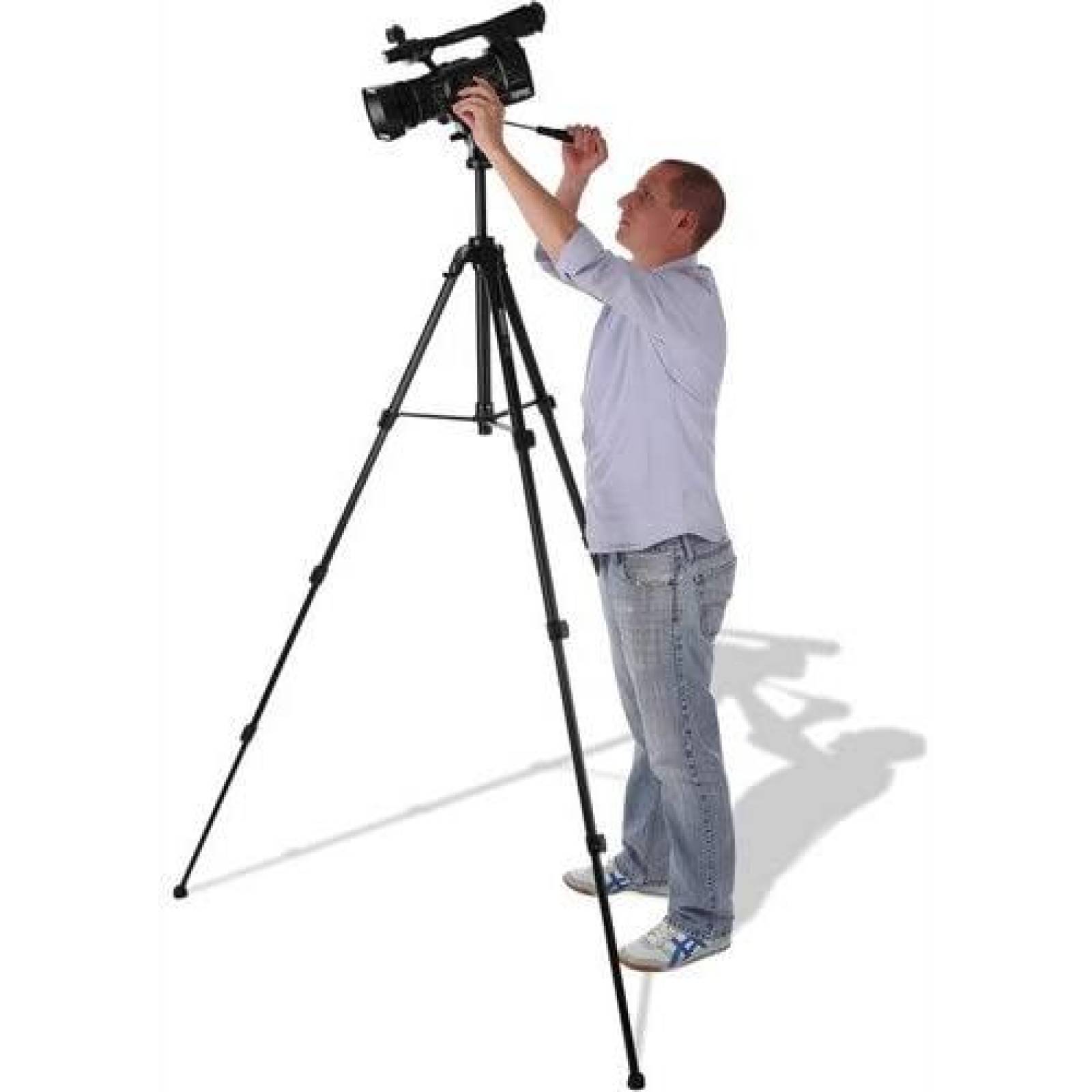 Tripode de video MAGNUS VT-350 con cabezal fluido -Negro