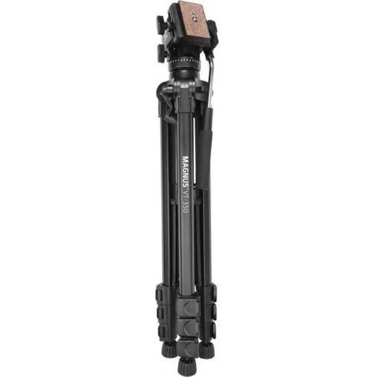 Tripode de video MAGNUS VT-350 con cabezal fluido -Negro