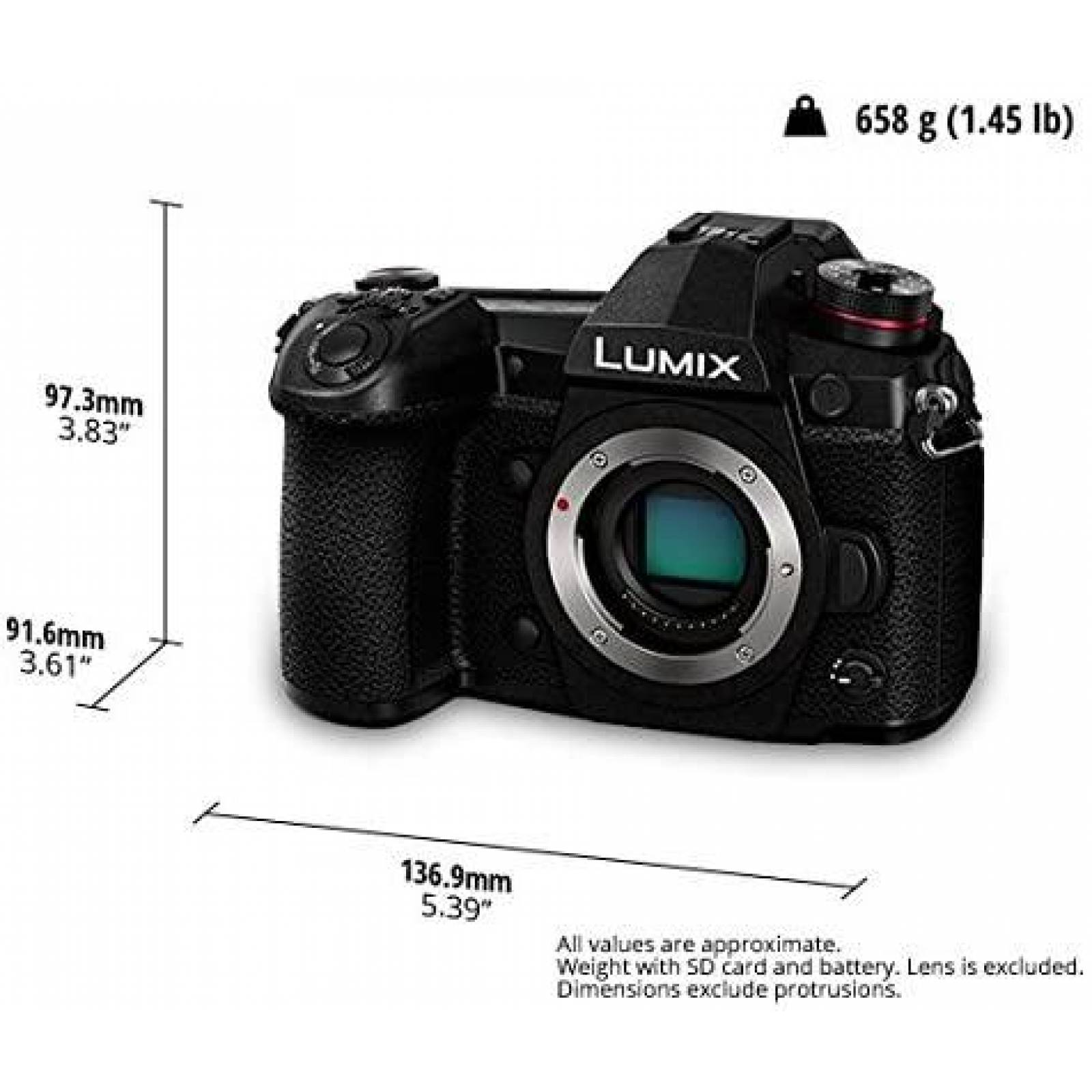Camara Mirrorless Panasonic LUMIX G9 4K 20.3MP -Negro