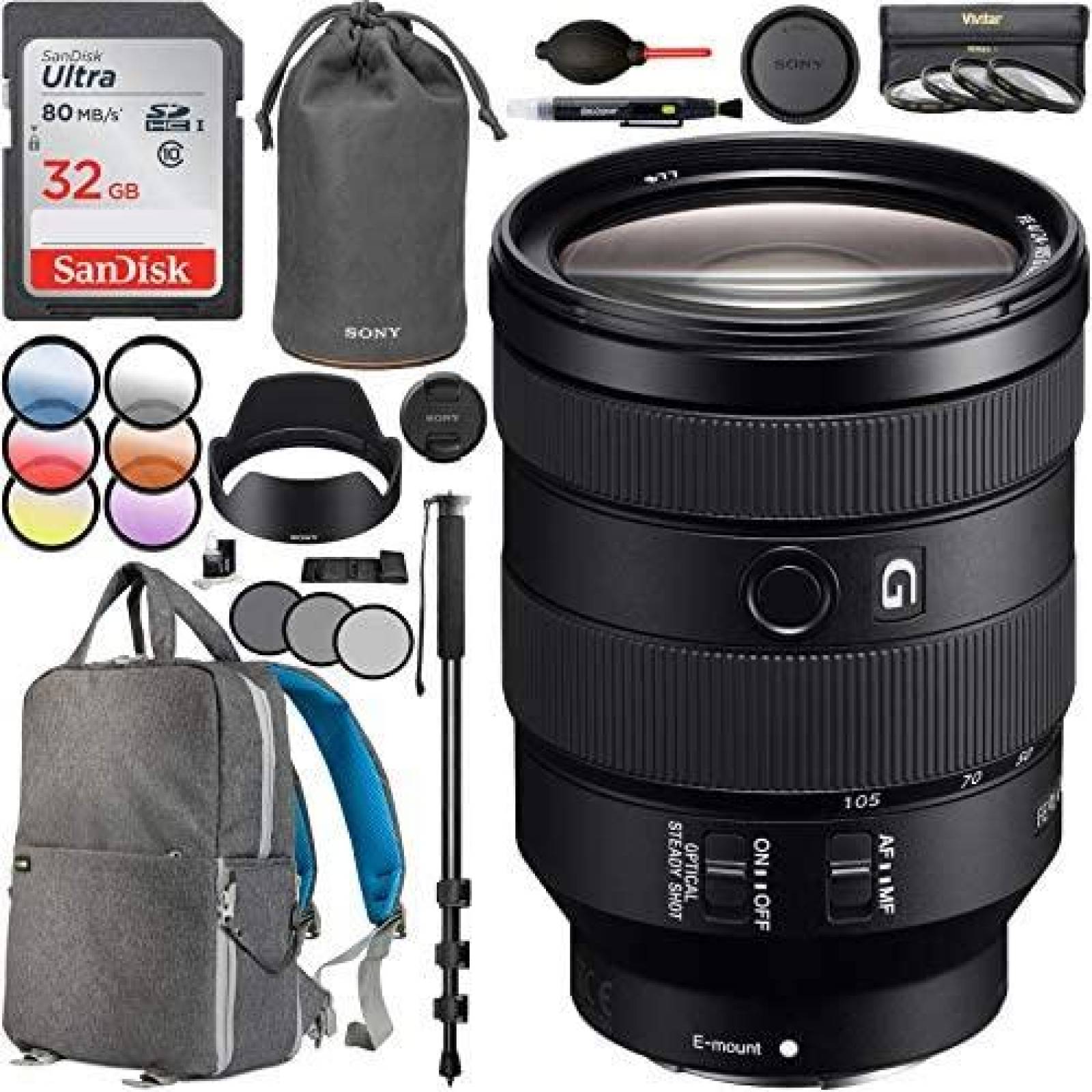 Kit de Lente Sony con Lente FE 0.945-4.134 in F4 G OSS