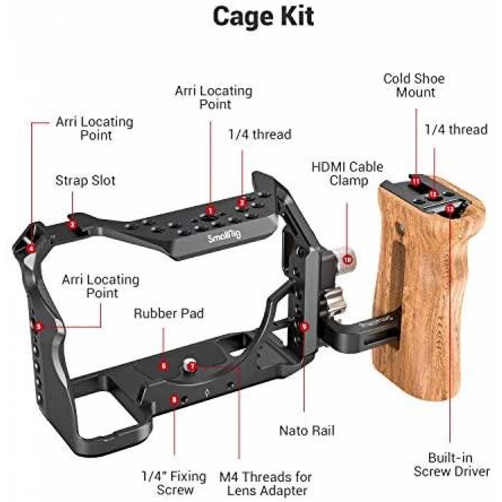 Estabilizador para Camara SMALLRIG para Sony Alpha -Negro