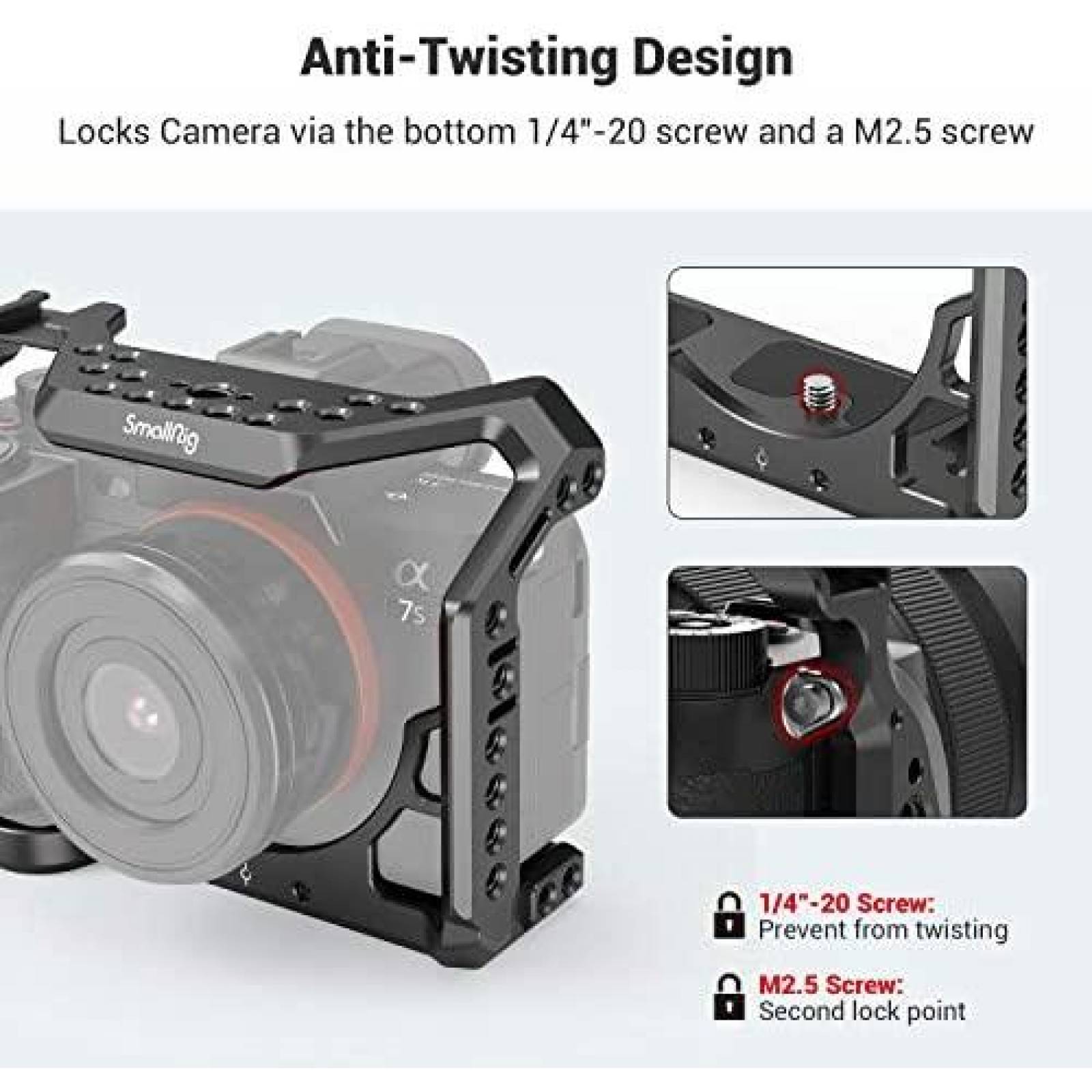 Estabilizador para Camara SMALLRIG para Sony Alpha -Negro