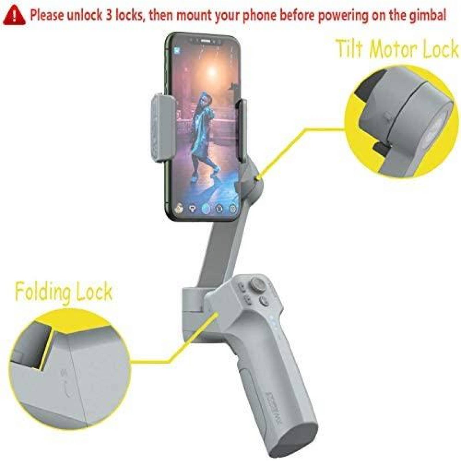 Estabilizador MOZA Mini-MX para Smartphone de 3 Ejes -Gris