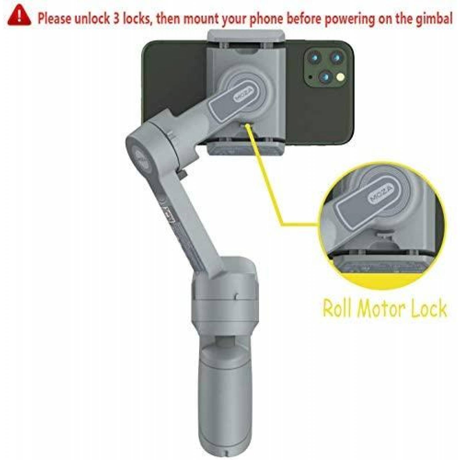 Estabilizador MOZA Mini-MX para Smartphone de 3 Ejes -Gris