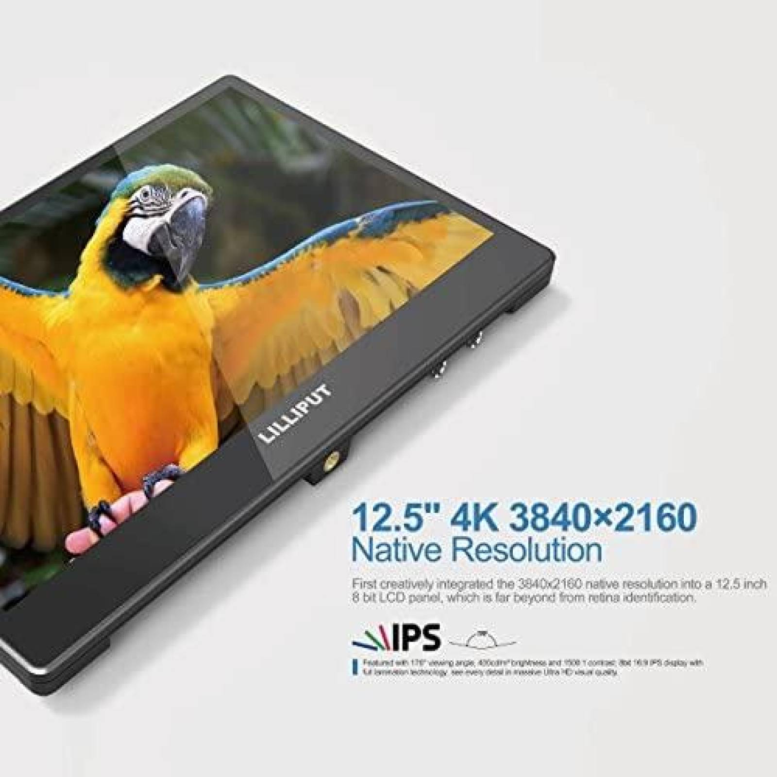 Monitor para Camara DSLR Lilliput A12 12.5 4K HDMI -Negro