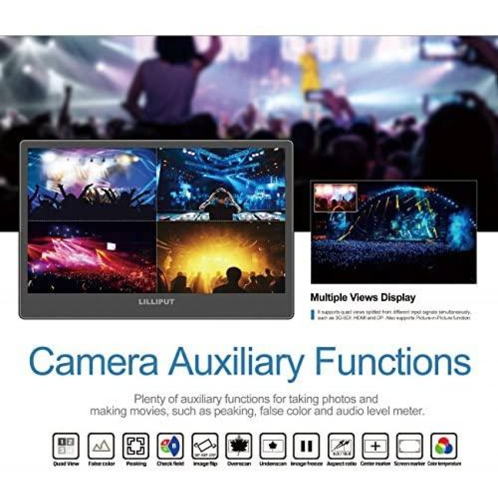 Monitor para Camara DSLR Lilliput A12 12.5 4K HDMI -Negro