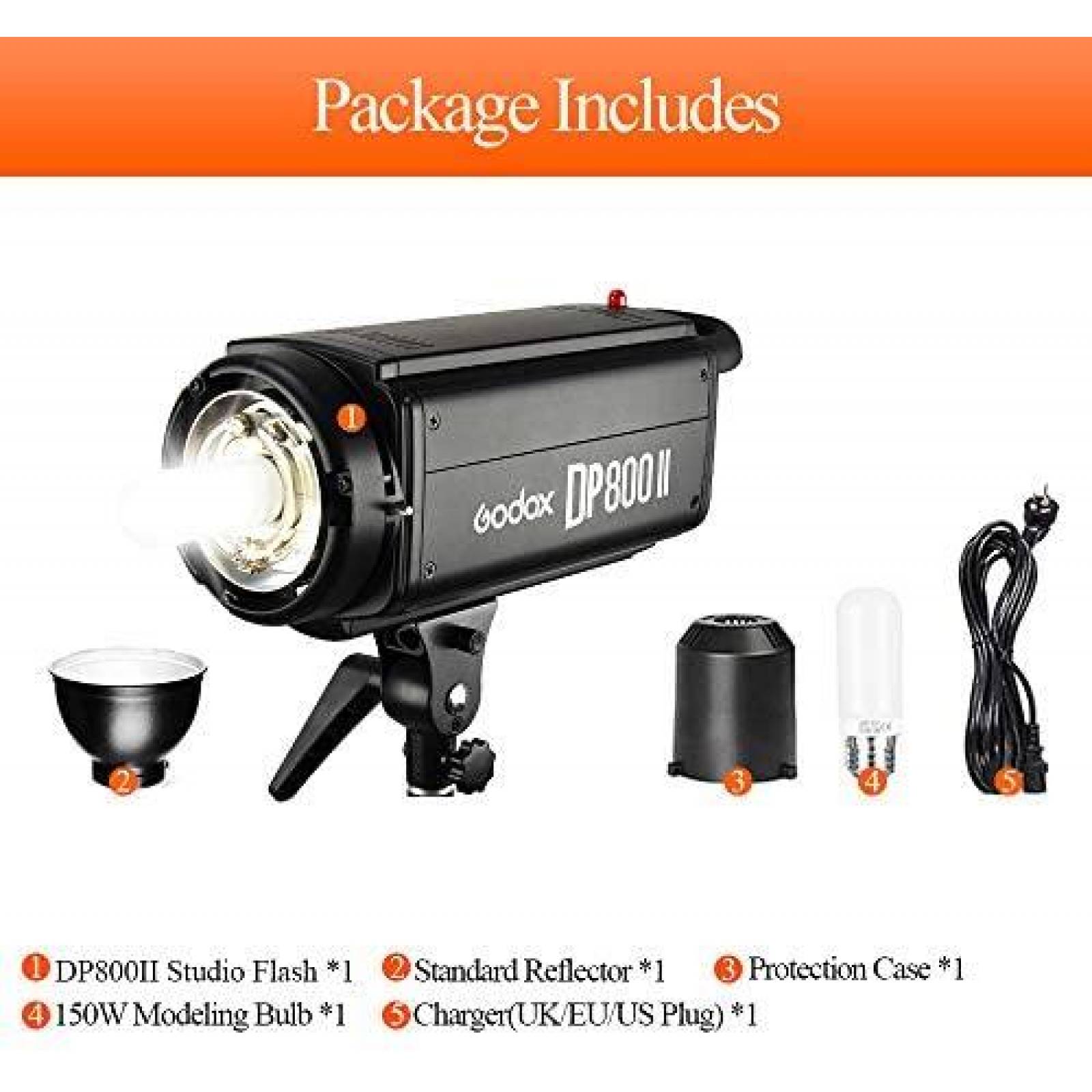 Lampara de Fotografia Godox Profesional de 800 Watts