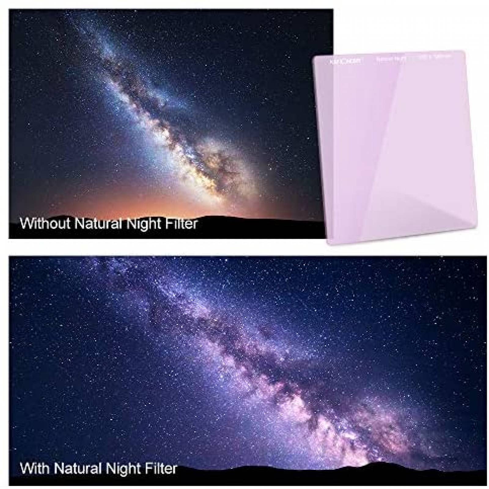 Filtro de Luz Natural K&F Concept 72mm Impermeable -Morado