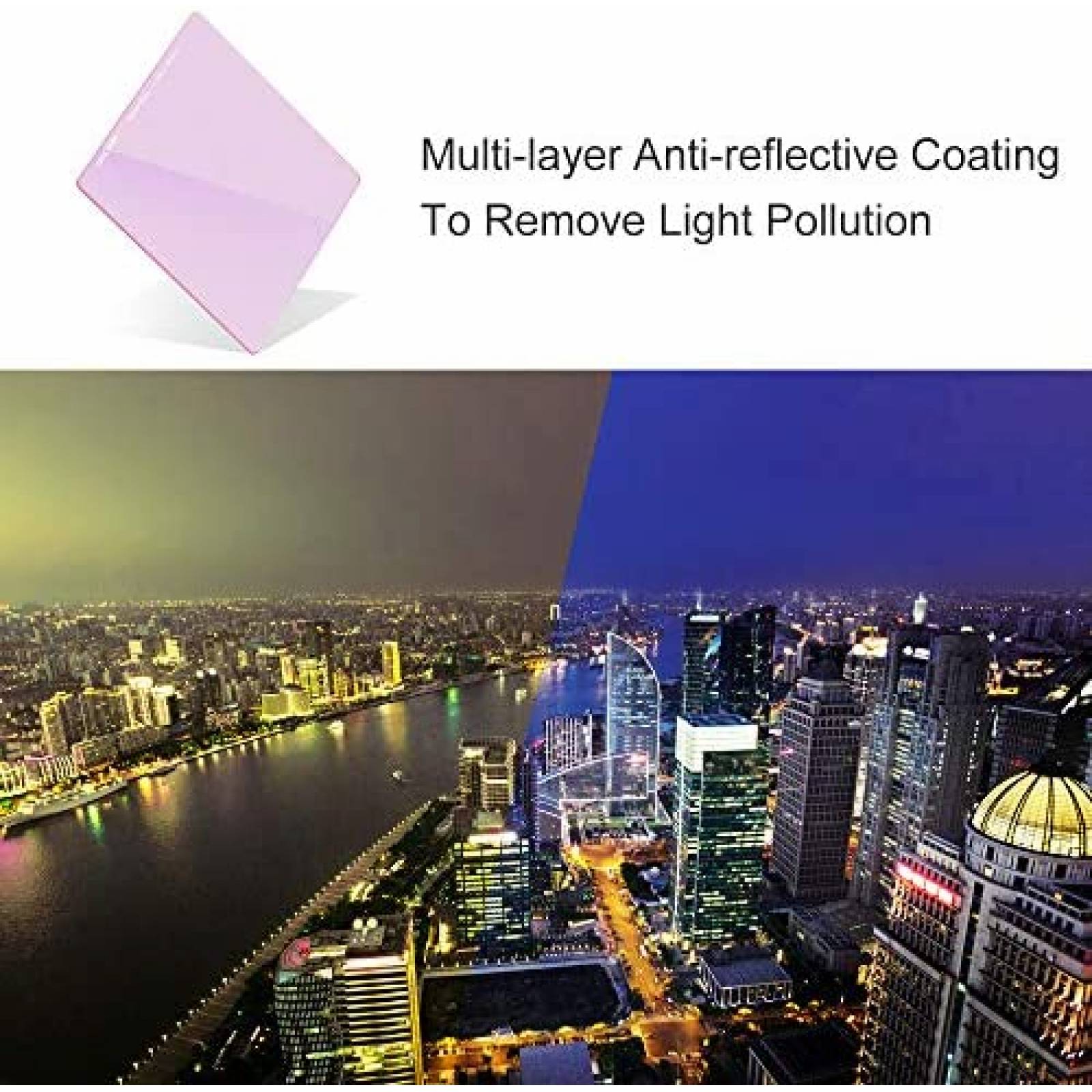 Filtro de Luz Natural K&F Concept 72mm Impermeable -Morado