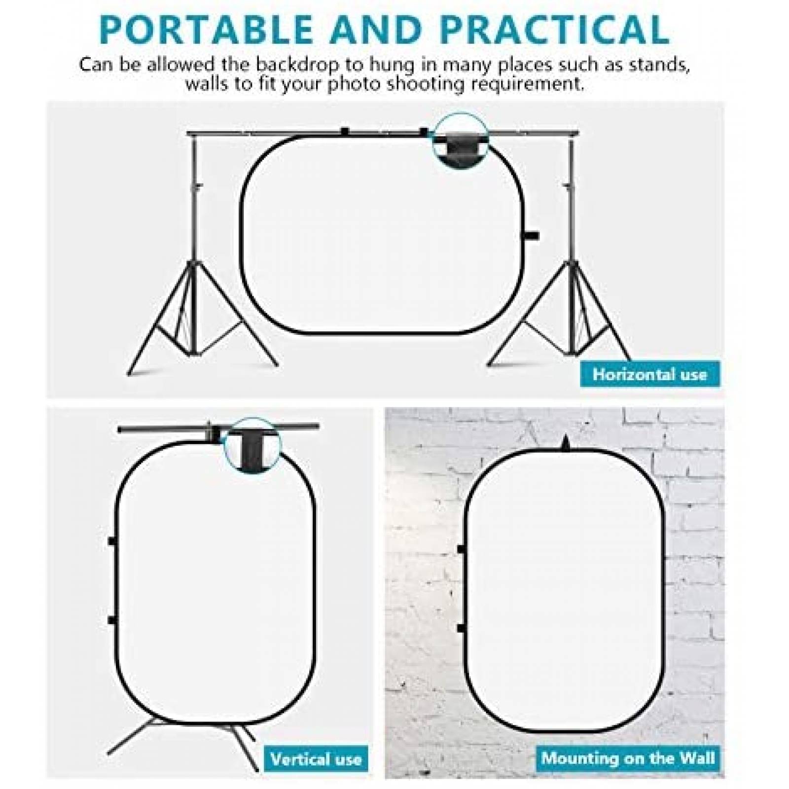 Fondo Fotografico Neewer 5 x 7'' Plegable Profesional -Negro