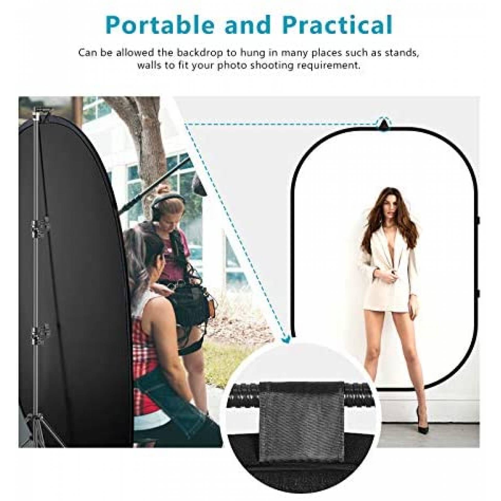 Fondo Fotografico Neewer 5 x 7'' Plegable Profesional -Negro