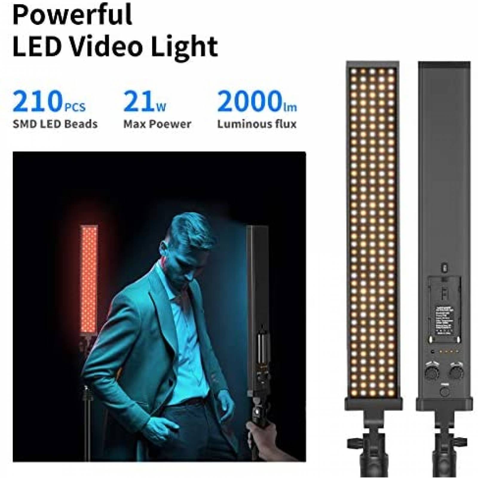 Kit de Iluminacion Neewer 2 Luces LED Con Filtros para Video