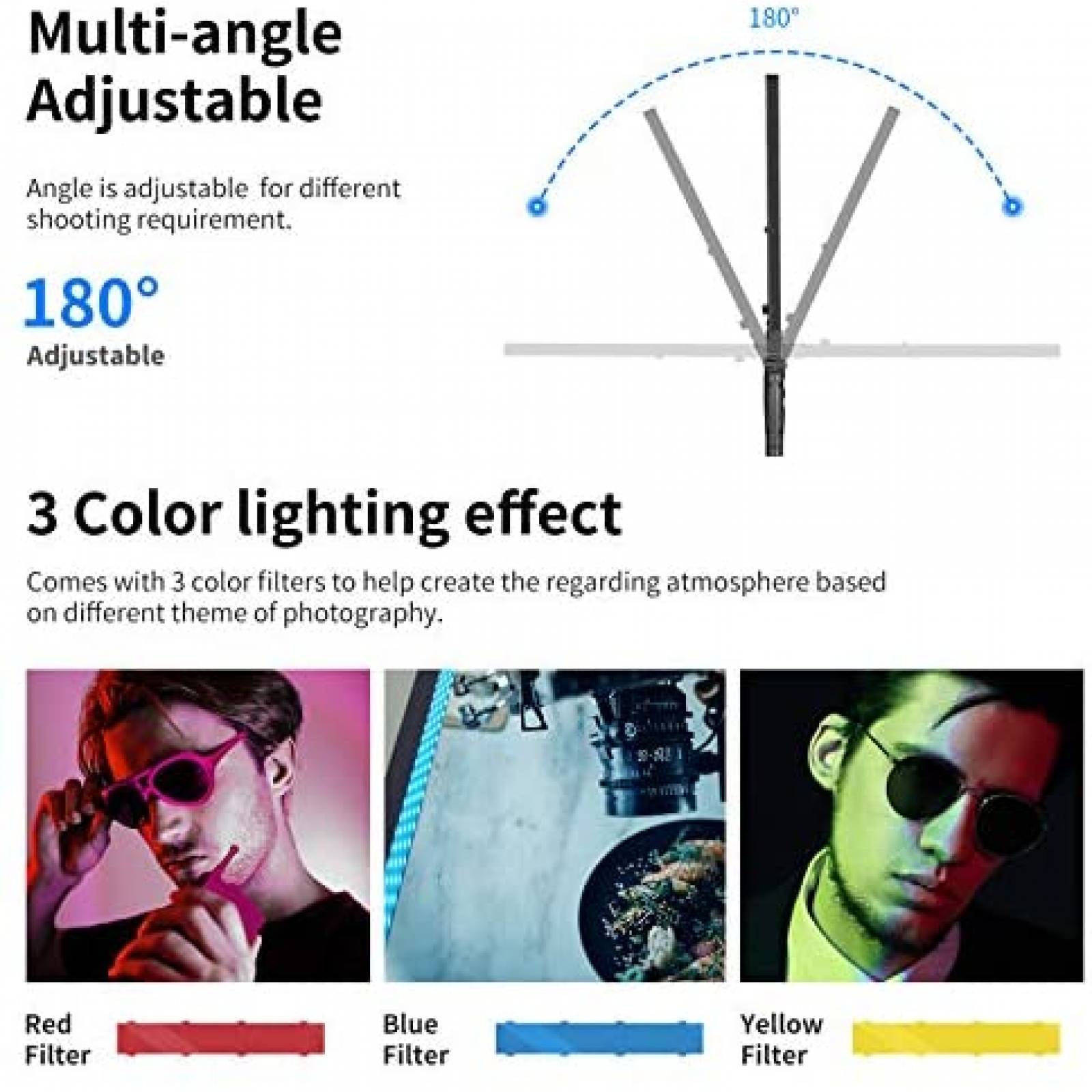 Kit de Iluminacion Neewer 2 Luces LED Con Filtros para Video