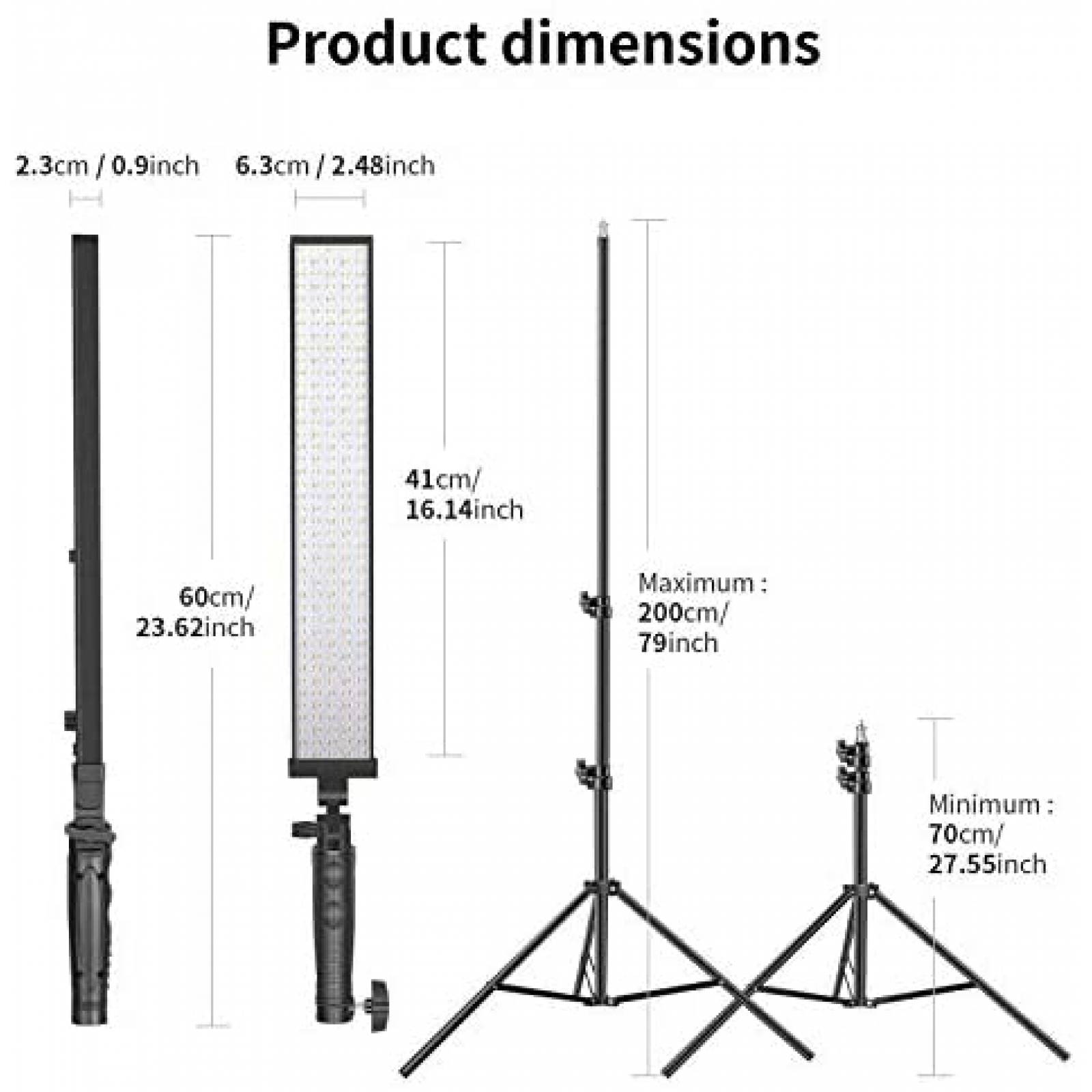 Kit de Iluminacion Neewer 2 Luces LED Con Filtros para Video