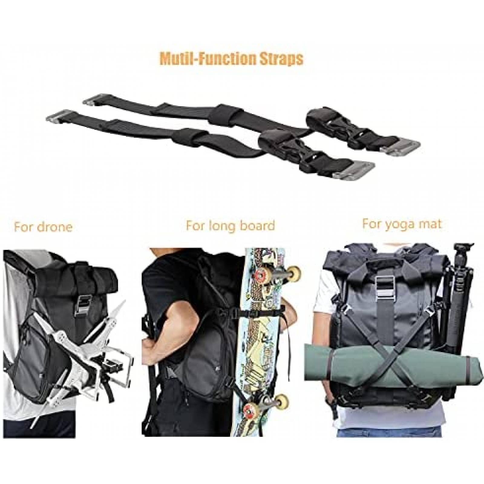 Mochila para Camara DSLR Besnfoto con Seccion p/Laptop -Gris