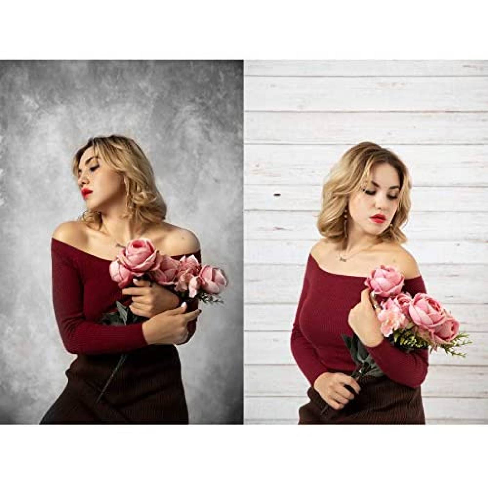 Fondo de Fotografia 4.9 x 6.6 ft Plegable con Soporte -Gris