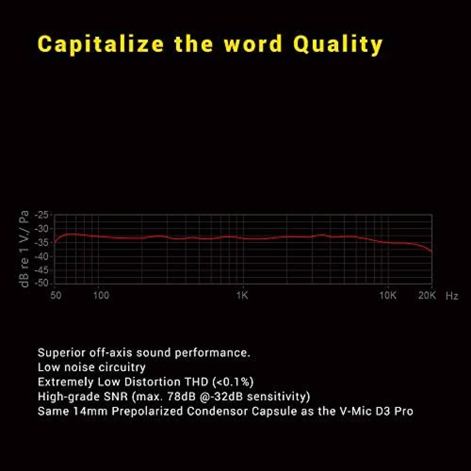 Microfono para Camara DSLR Deity V-Mic D3 Cardioide -Negro