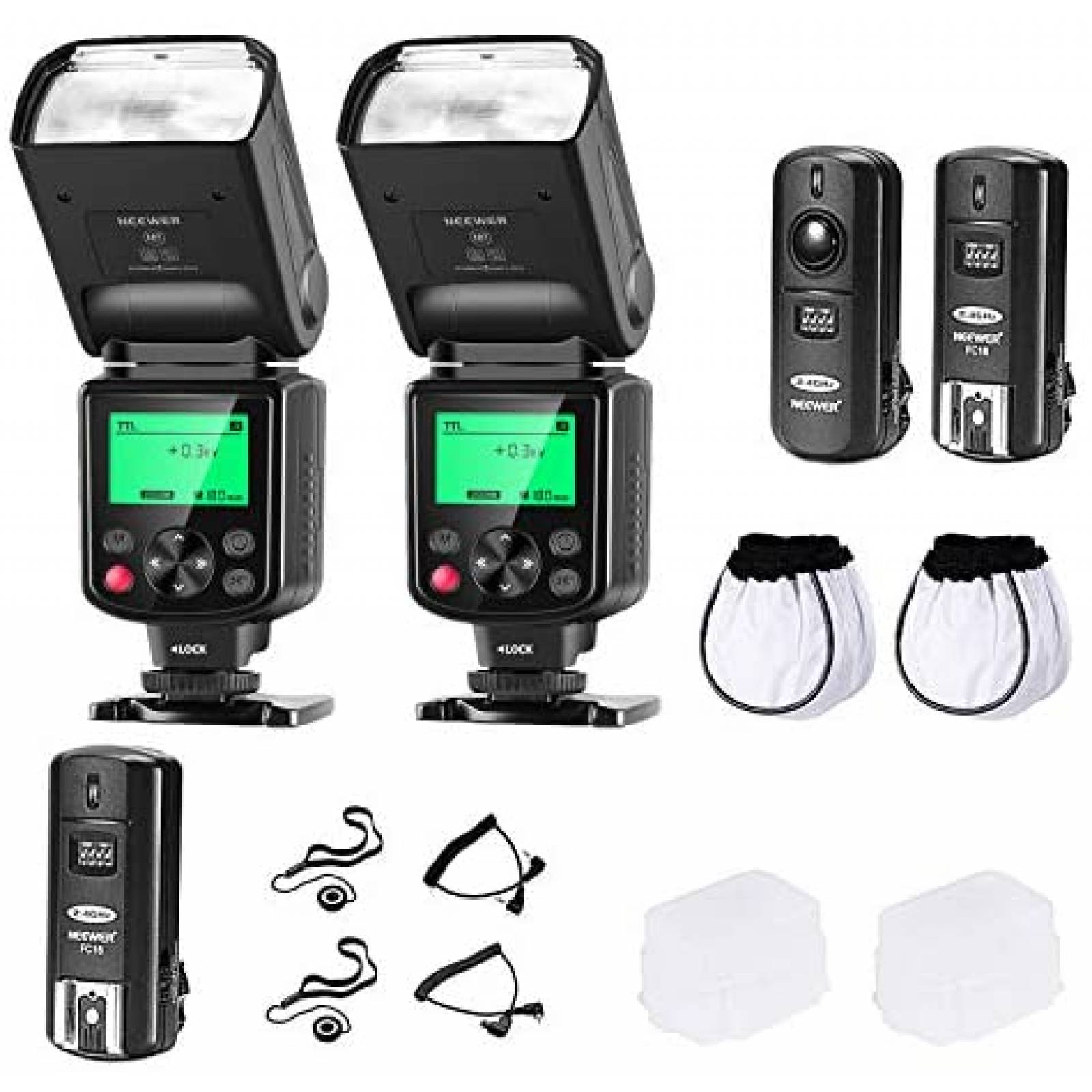 Flashes Fotograficos Neewer NW-670 TTL 2 Pzs LCD para Canon