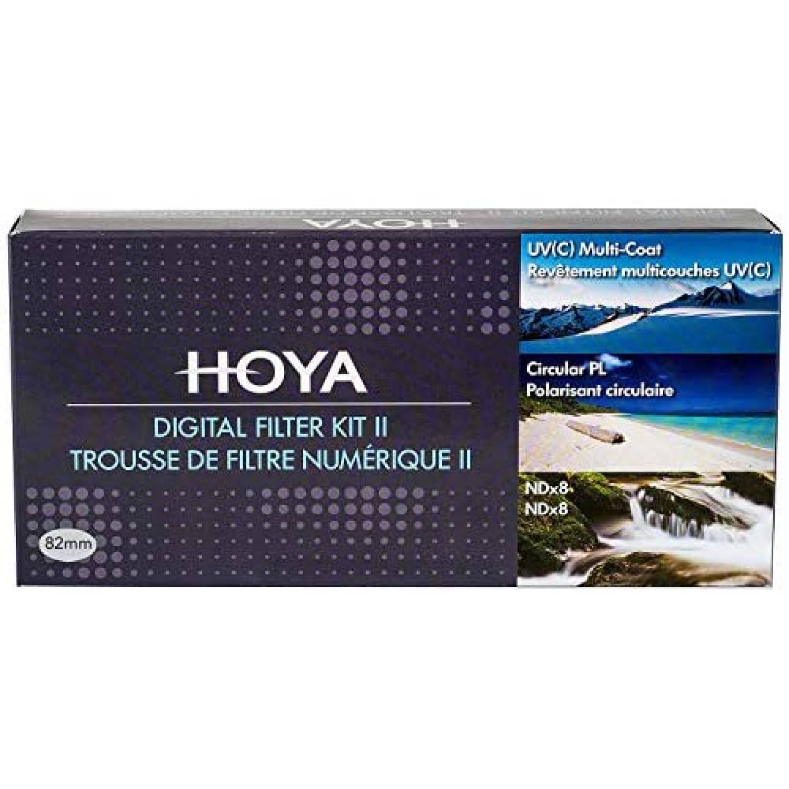 Set Filtros Hoya HMC UV Polarizador circular ND8 Con estuche