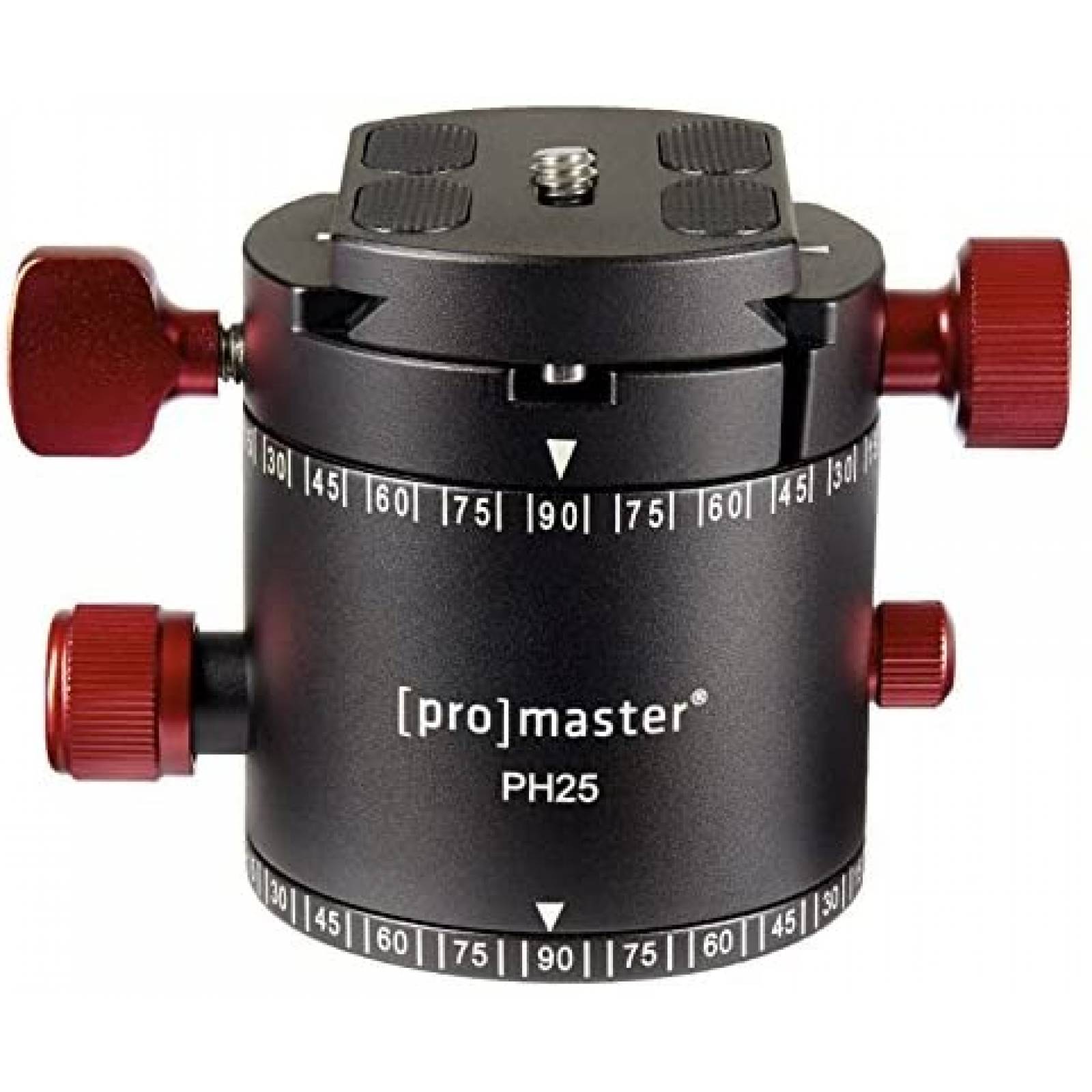 Ph25 Promaster Cabeza de Monopie Promaster 8013 PH25 -Negro/Rojo