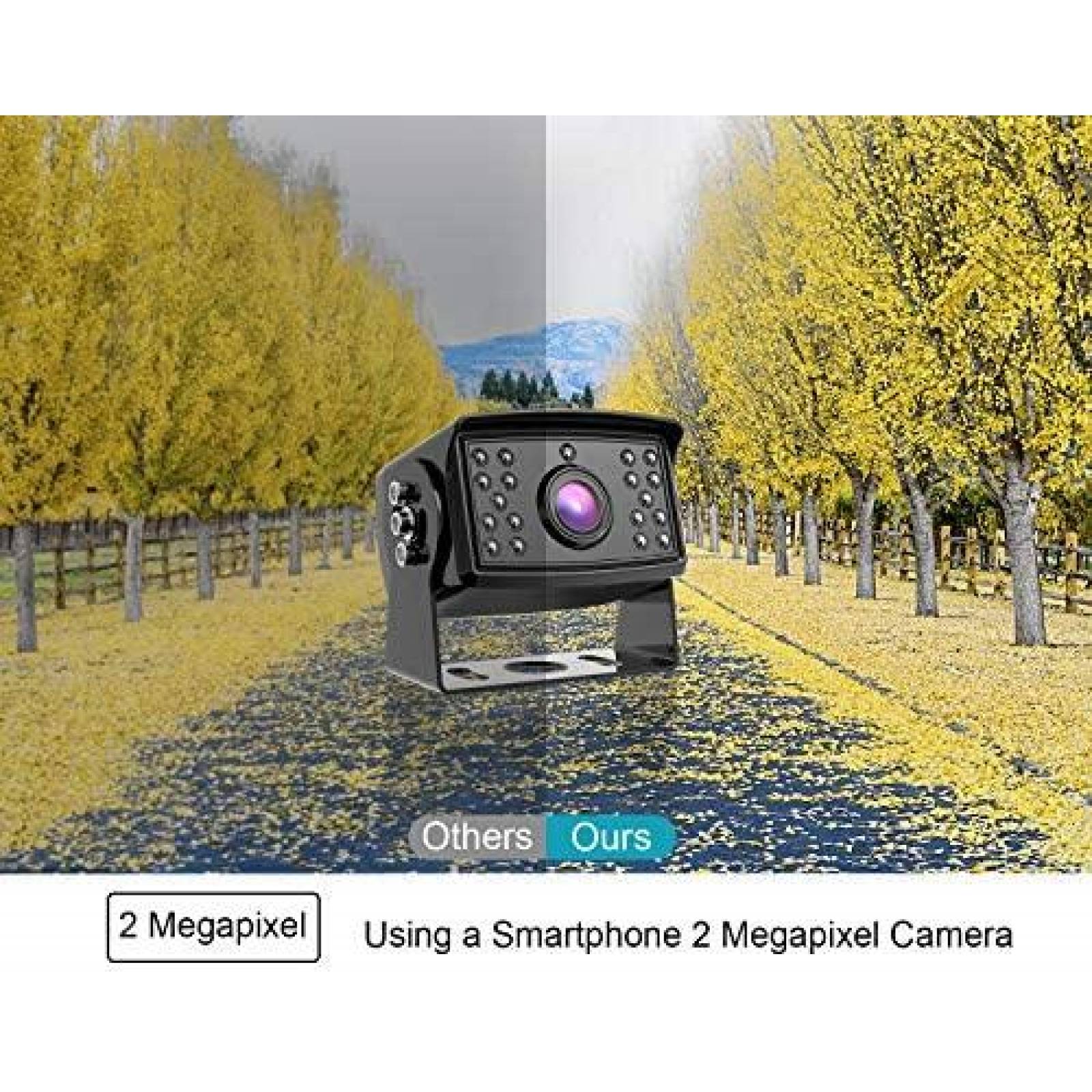 Camara de Retrovisor Fookoo 1080p A Prueba de Agua IP69