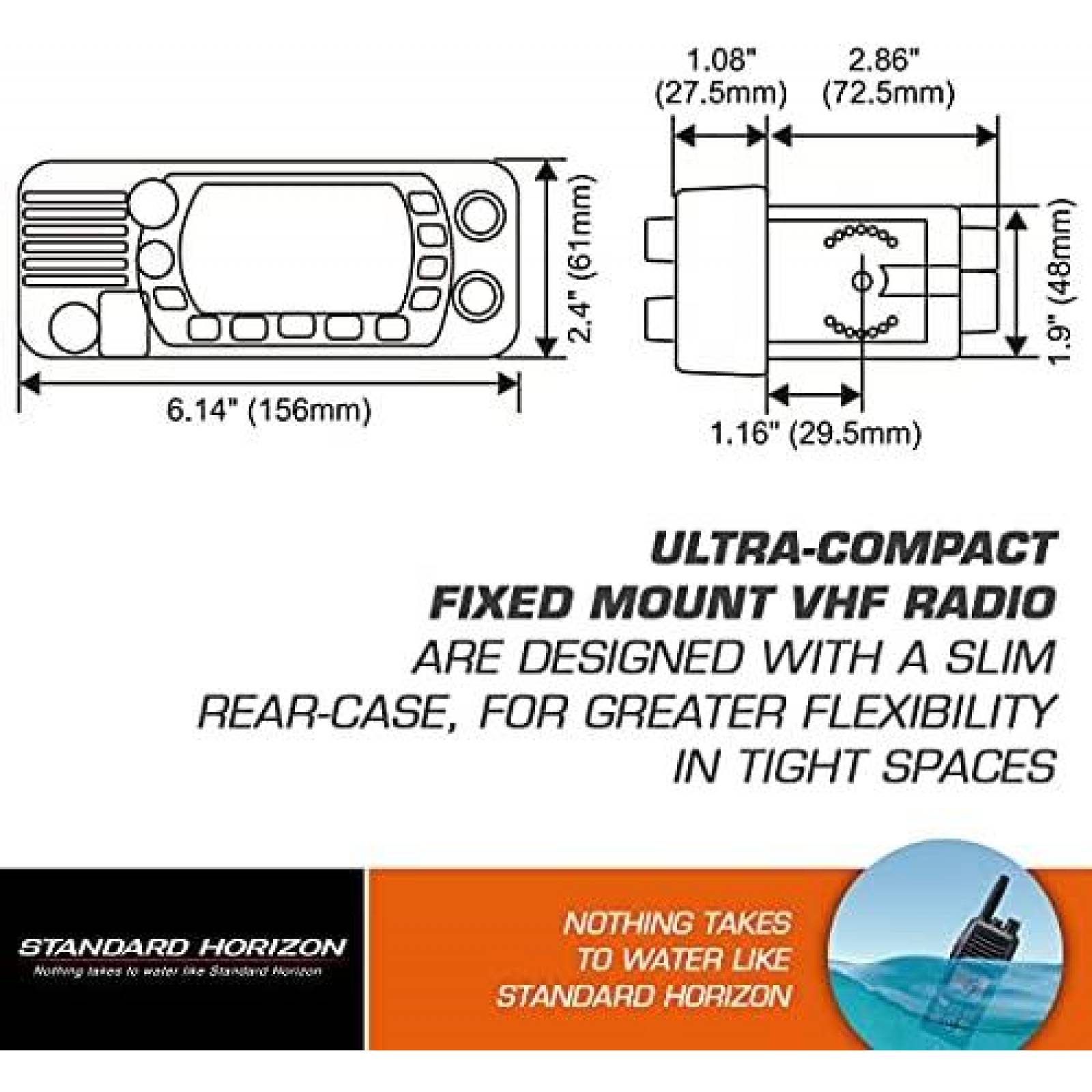 Radio Standard Horizon GX1400GB VHF con GPS WAAS 66 Canales