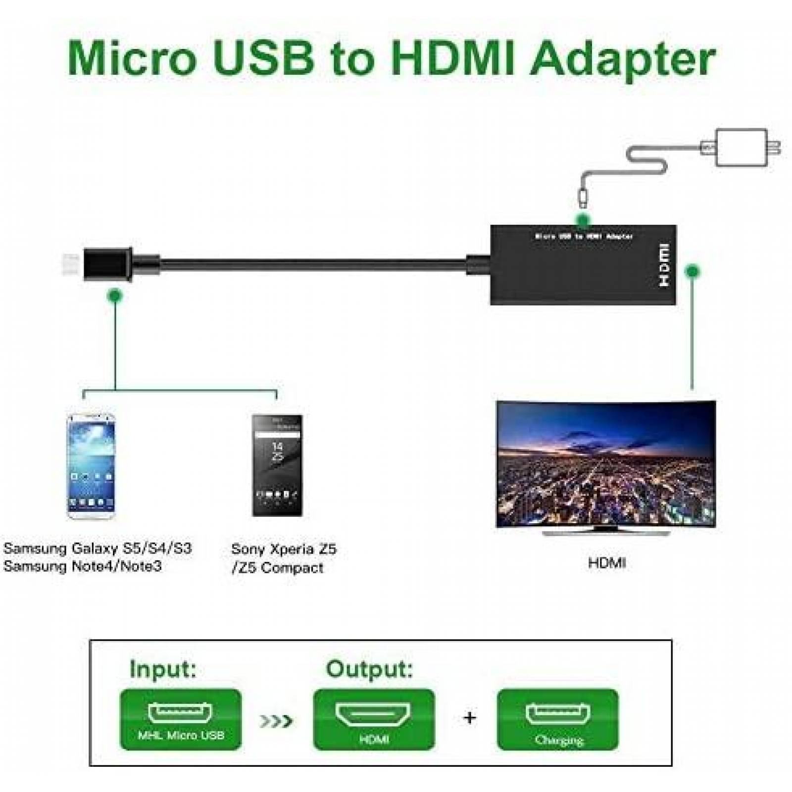 Cable Adaptador Meierjia MHL a HDMI 1080p Samsung Galaxy