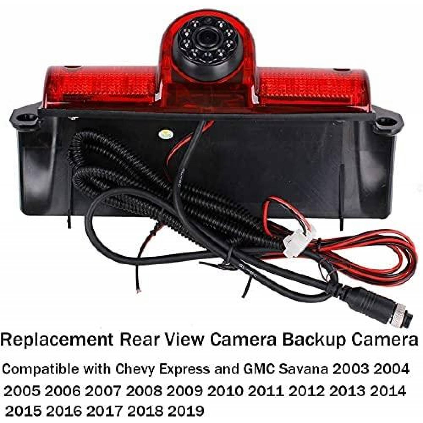 Camara de Reversa KOHIENWO para Savana 2005-2018 -Rojo