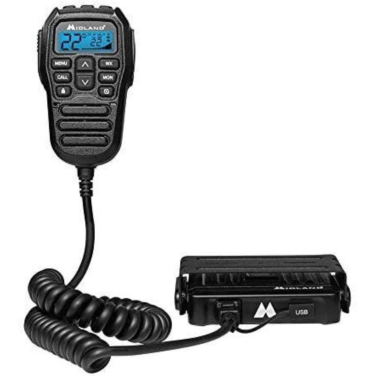 Radio bidireccional Midland GMRS con microfono de control