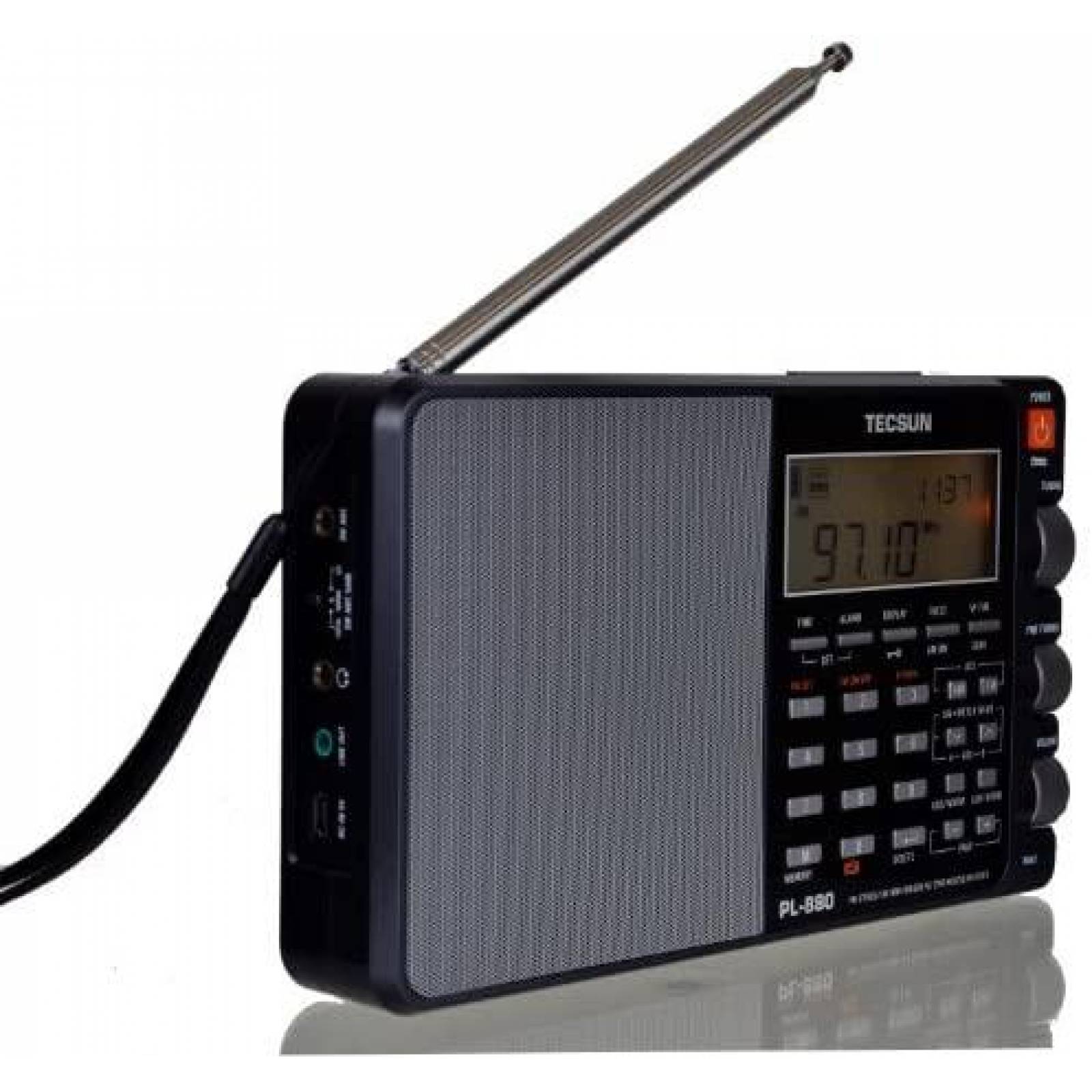 Radio TECSUN PL880 portatil digital PLL AM/PM -Negro