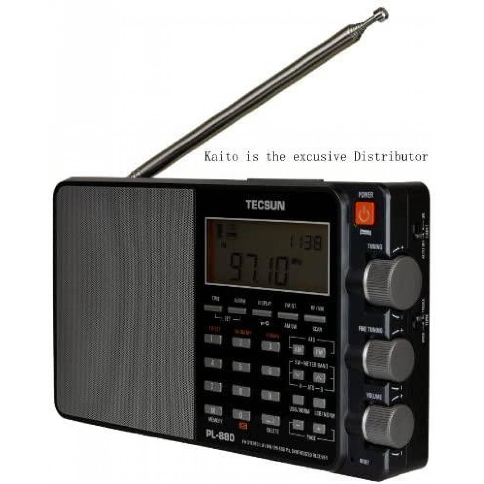 Radio TECSUN PL880 portatil digital PLL AM/PM -Negro
