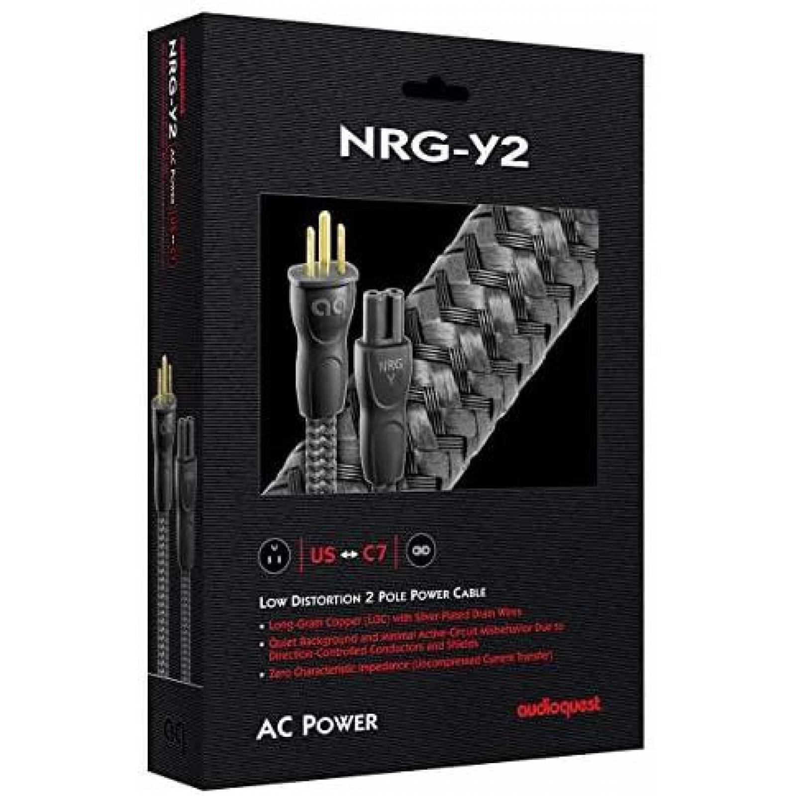 Cable de Alimentacion AudioQuest NRG-Y2 US a C7 de 3.3 Pies