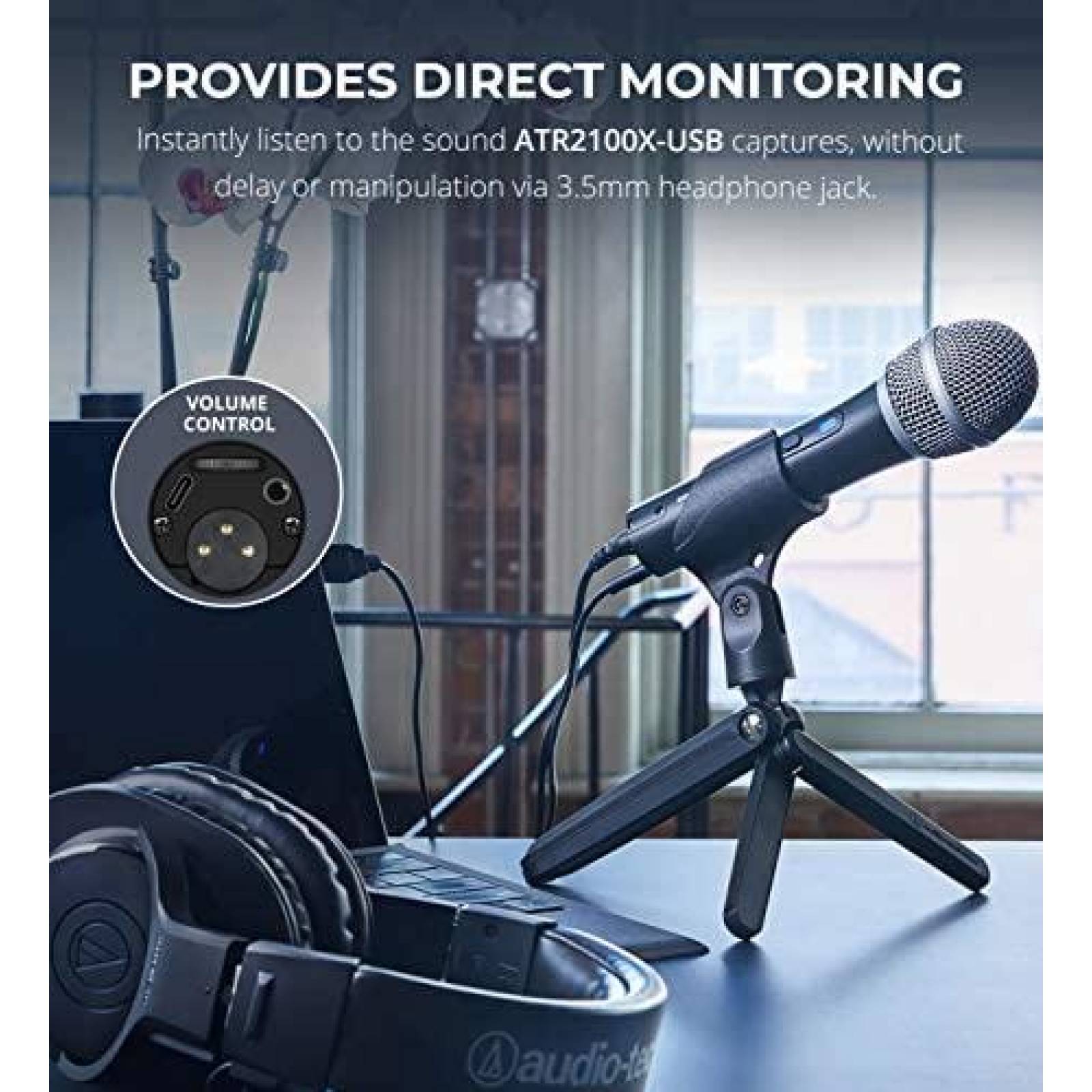Microfono Audio-Technica ATR2100X-USB USB con Accesorios
