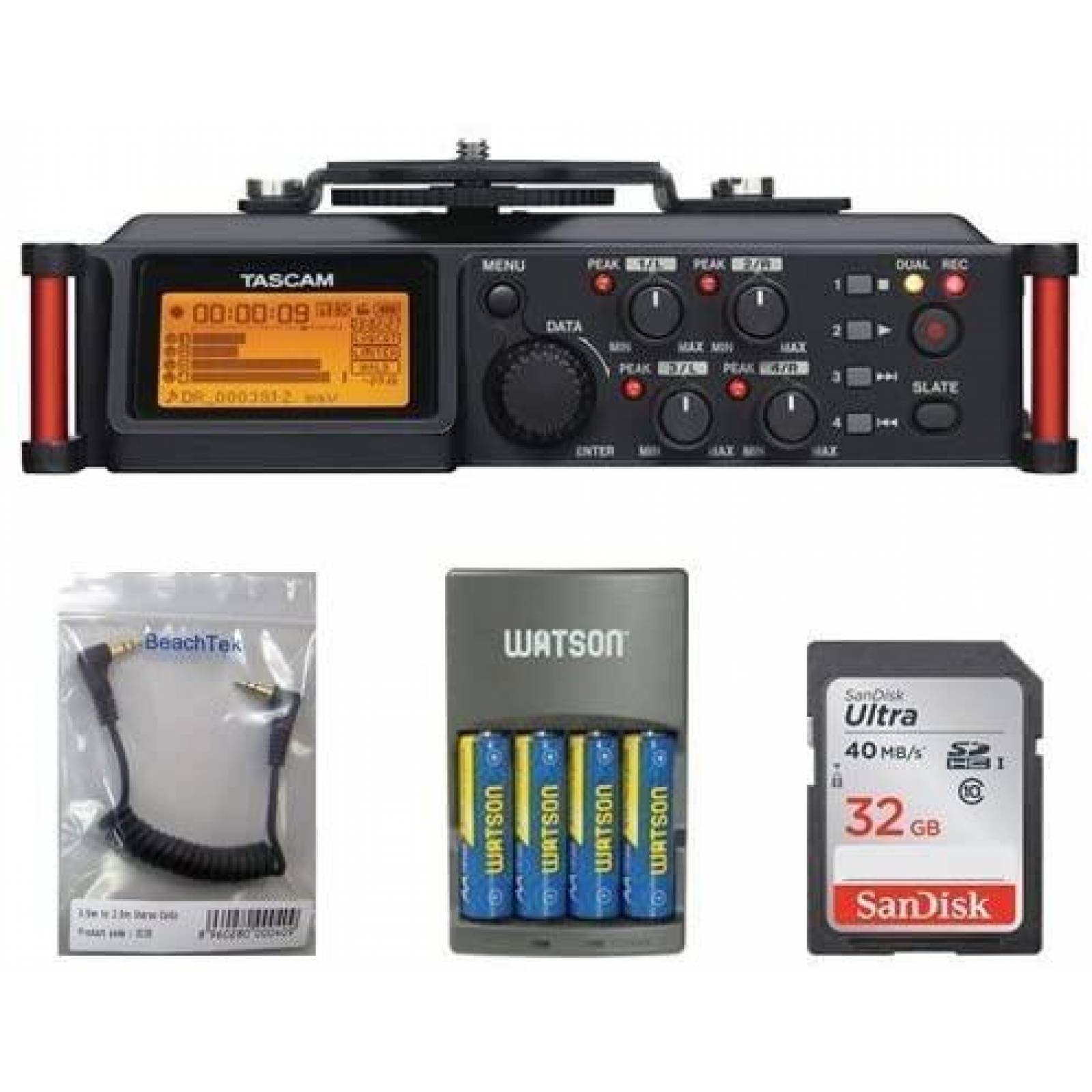 Grabadora Tascam DR-70D de Audio de 4 Canales para Camara