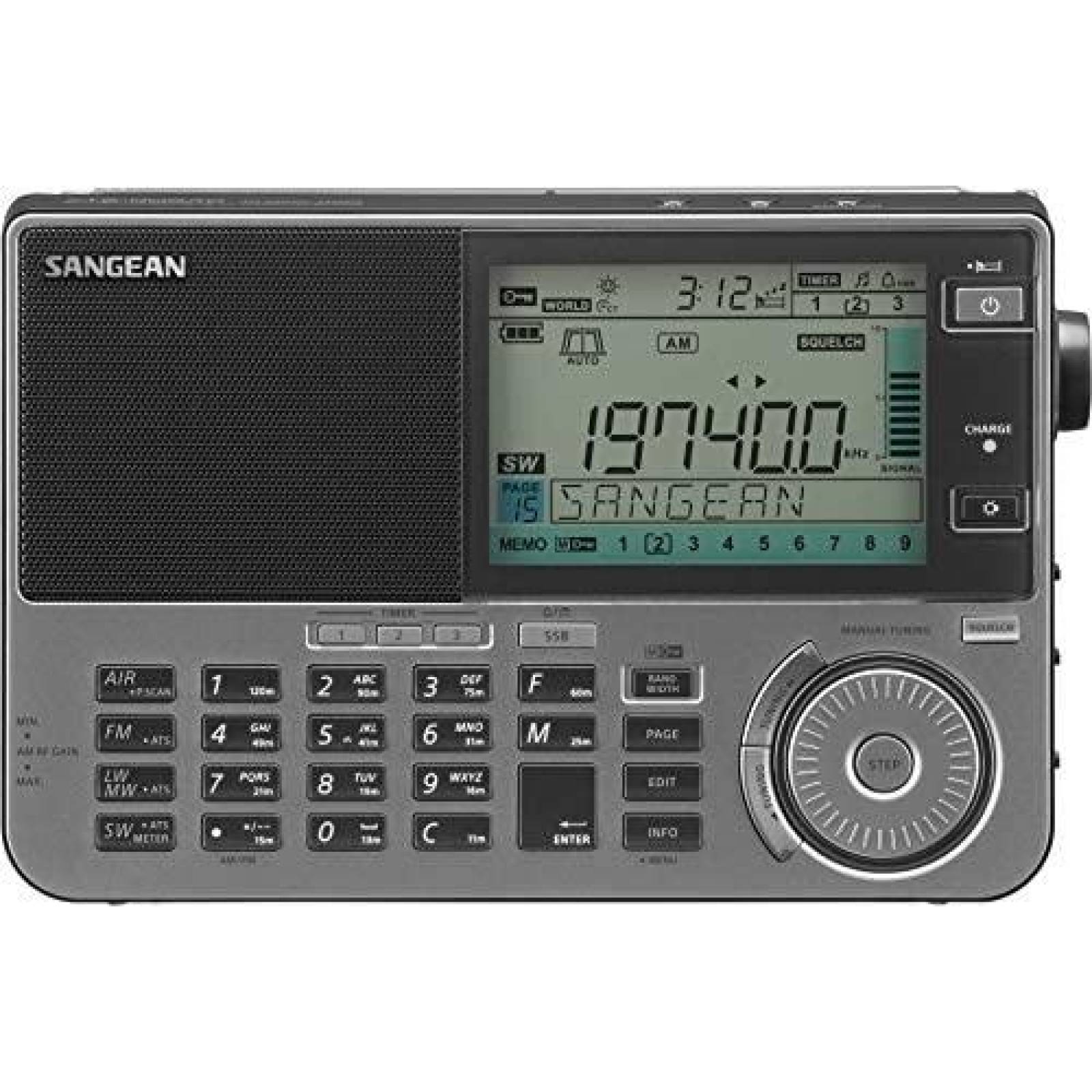 Radio Sangean ATS-909X2 USB AUX 2.5mm LCD 137 MHz -Gris