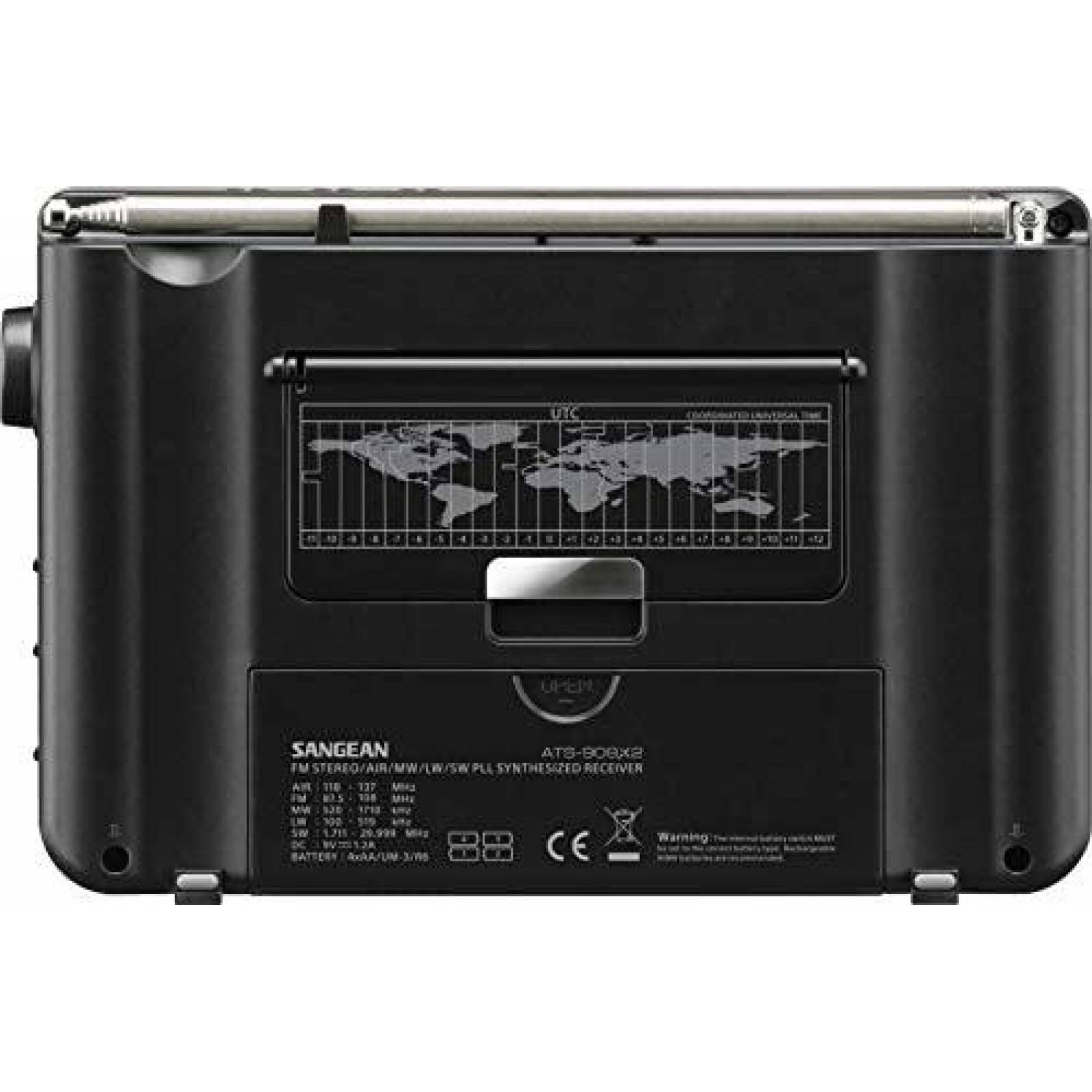 Radio Sangean ATS-909X2 USB AUX 2.5mm LCD 137 MHz -Gris