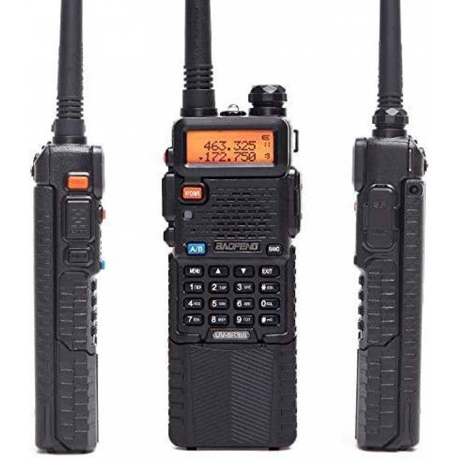 Par de Radios BAOFENG UV-5R Banda Dual 8 Watts -Negro