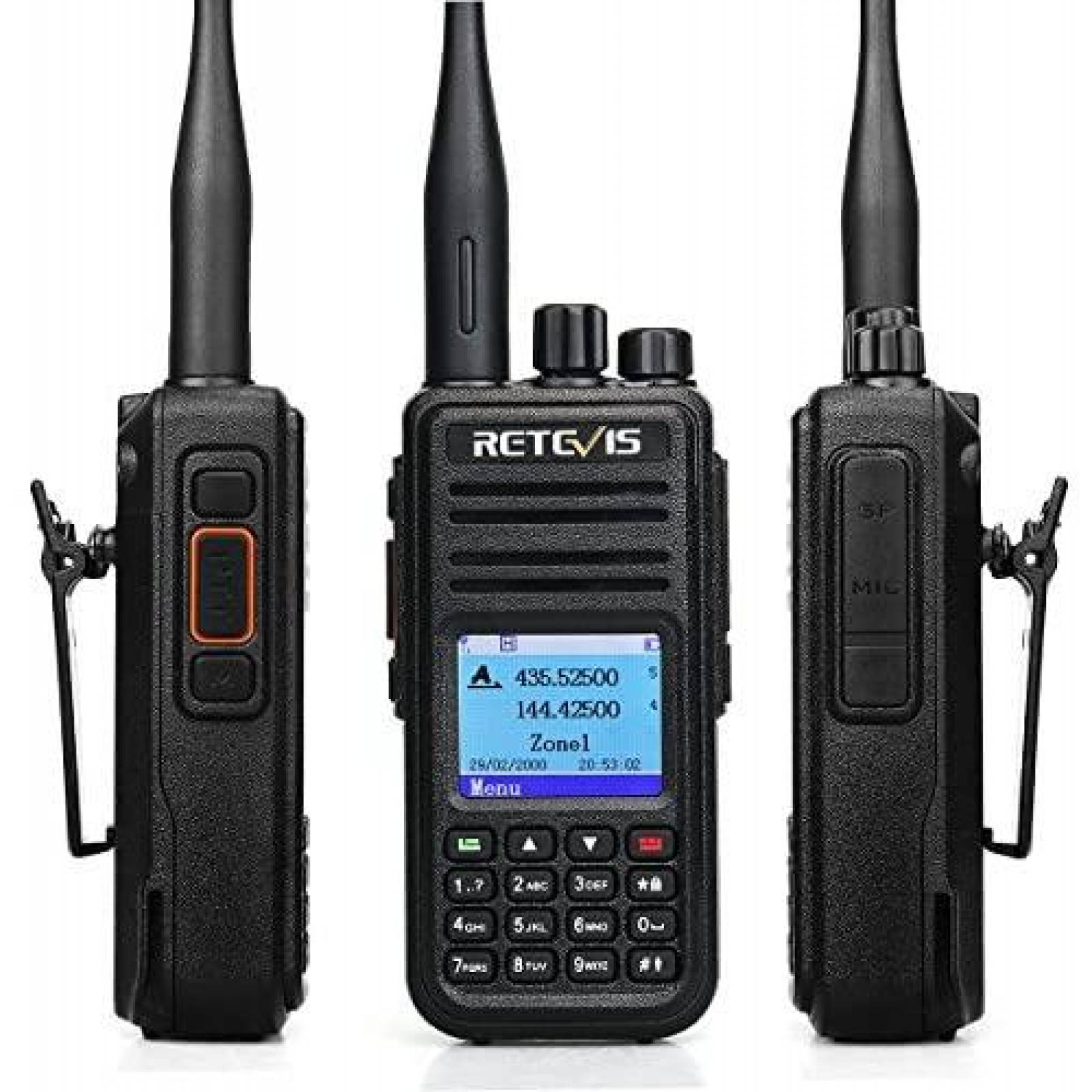 Radio Retevis RT3S Banda dual DMR GPS 2 caminos -Negro