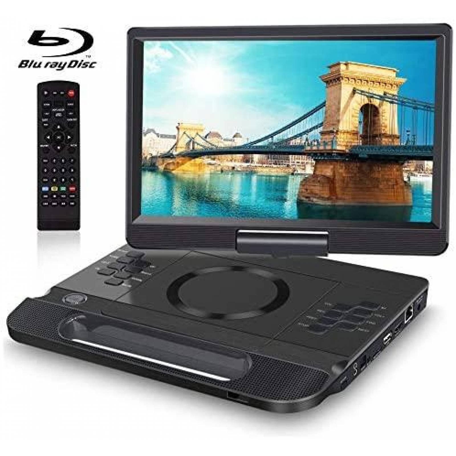 Reproductor de DVD FANGOR Portatil de 13,3'' Blu-ray HD