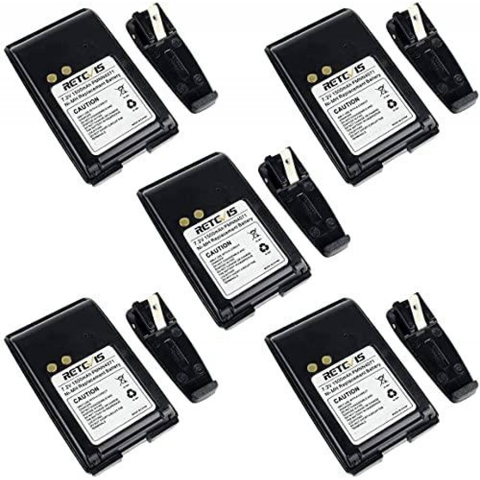 Bateria de radio Retevis PMNN4071 Recargable 5pcs -Negro