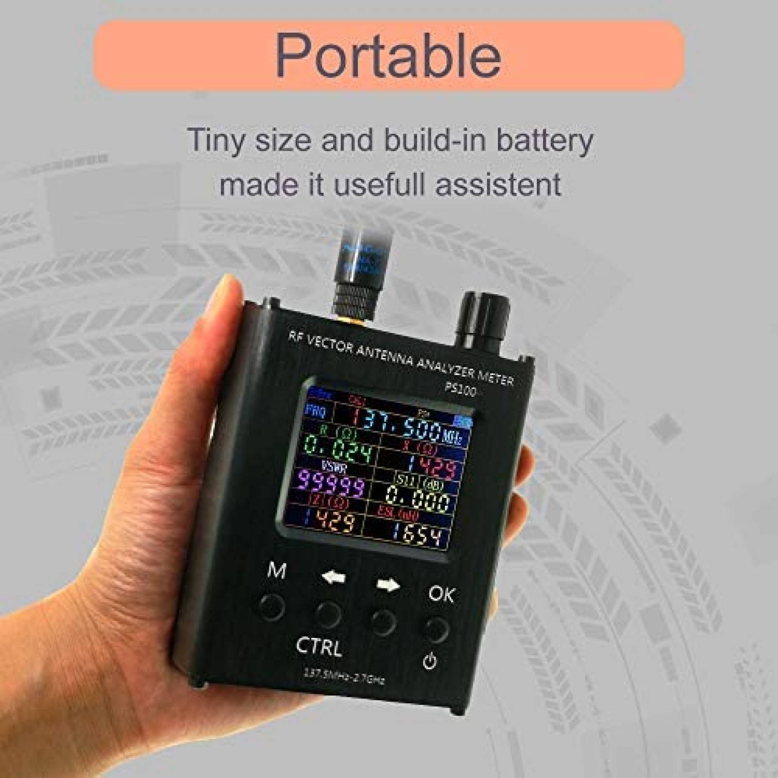 Analizador Yi Zhan Tong Medidor de Antena 6.1"x3.7"x3.2"