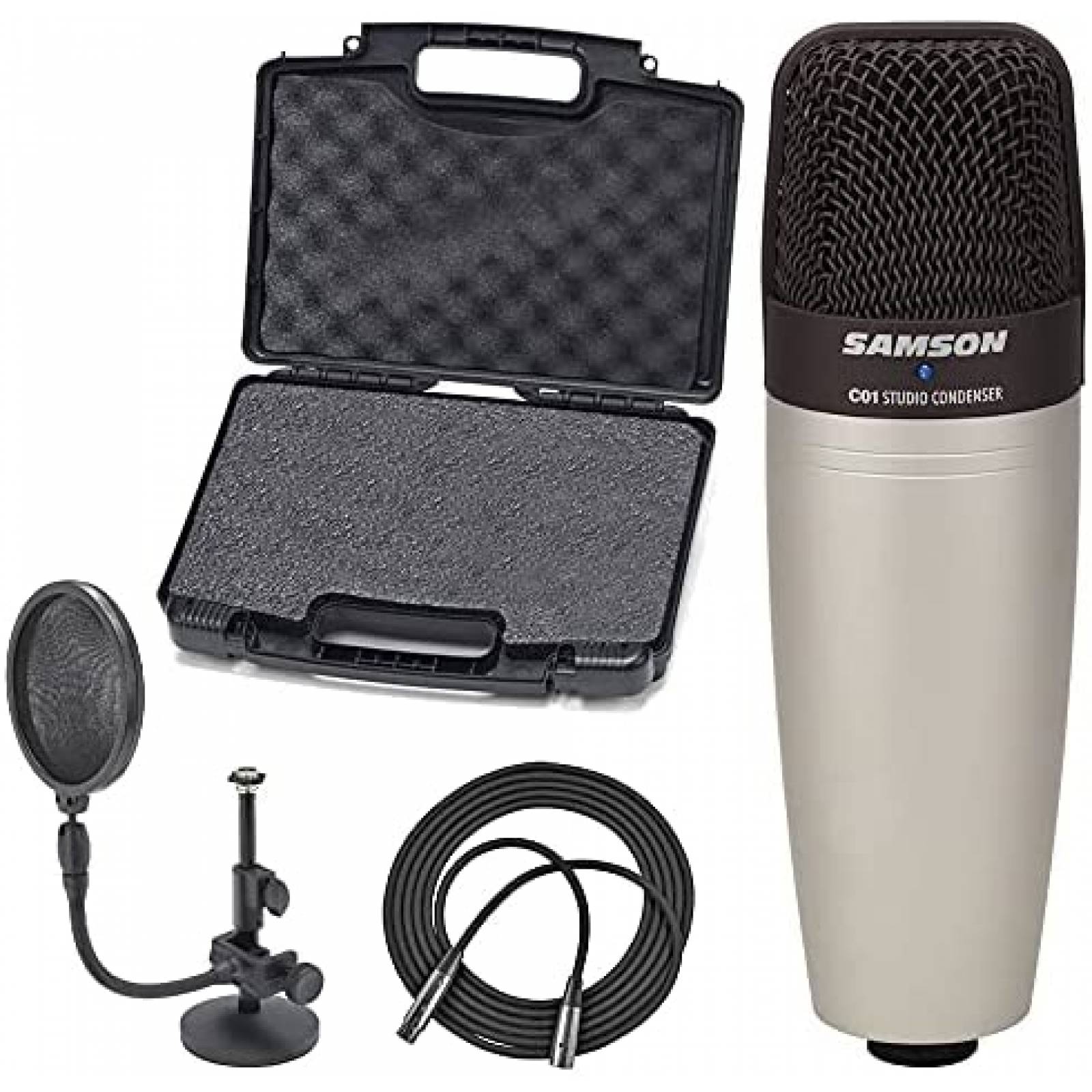 Microfono Samson C01 Largo condensador 20 pies -Gris
