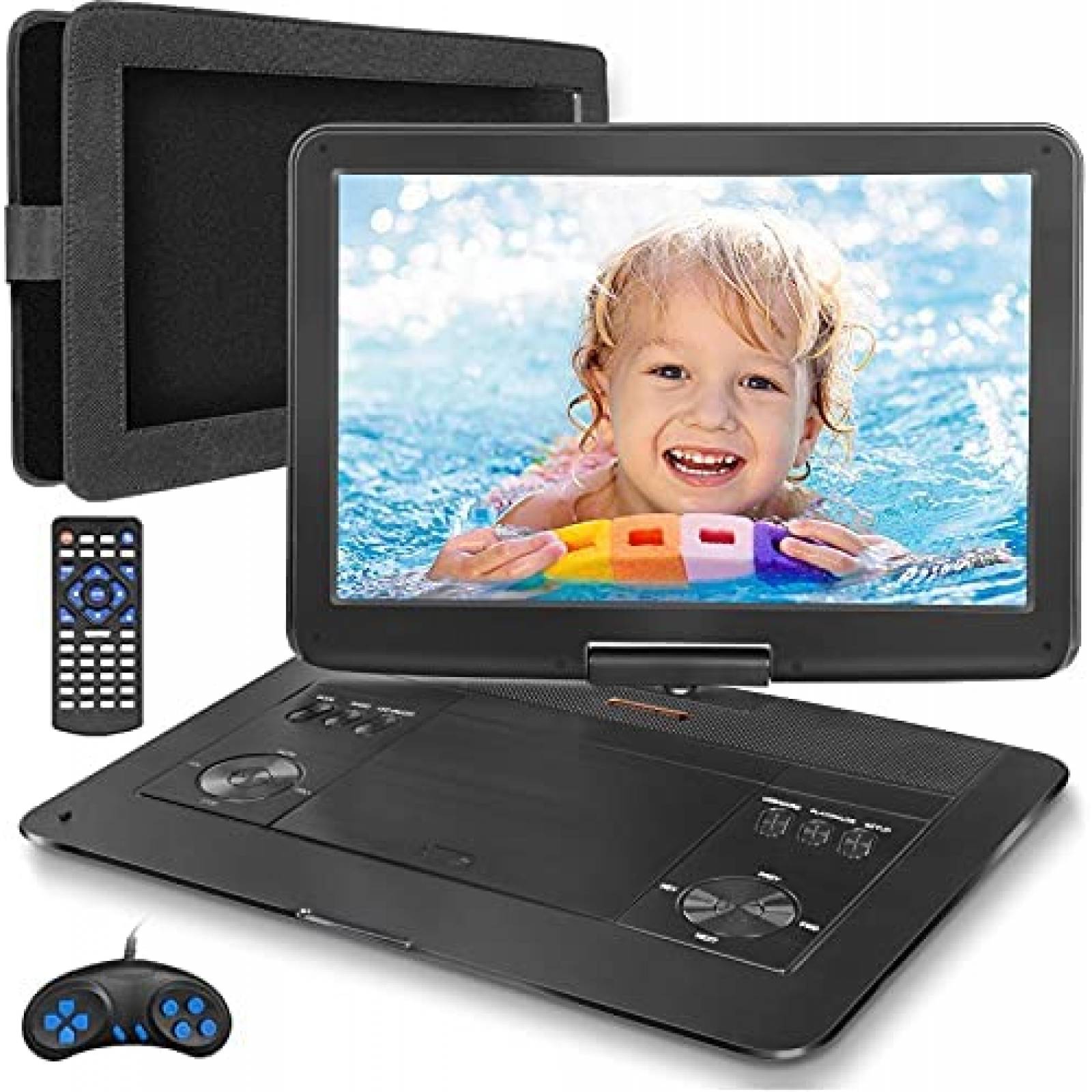 Reproductor de DVD Jekero HD 16.9'' Portatil con Giro de 270