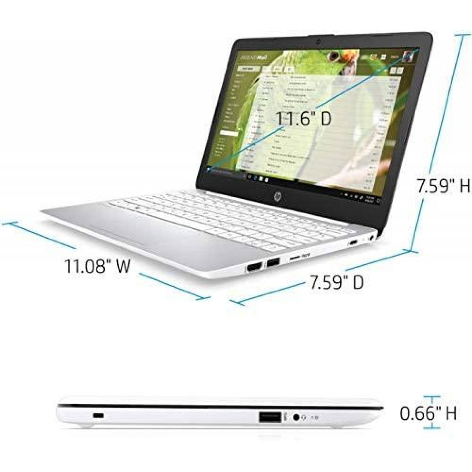 Laptop HP Stream 11.6" 4GB 64GB eMMC W10s iN4000 -Blanco