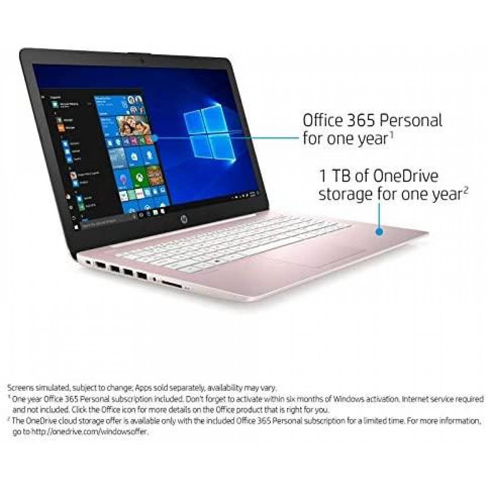 Laptop HP 14" Celeron N4000 4GB 64GB Windows 10 -Rosa