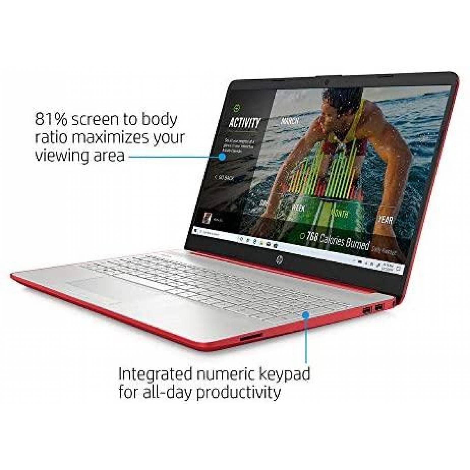 Laptop HP Pavilion 15.6'' HD 4GB RAM USB C HDMI -Blanco