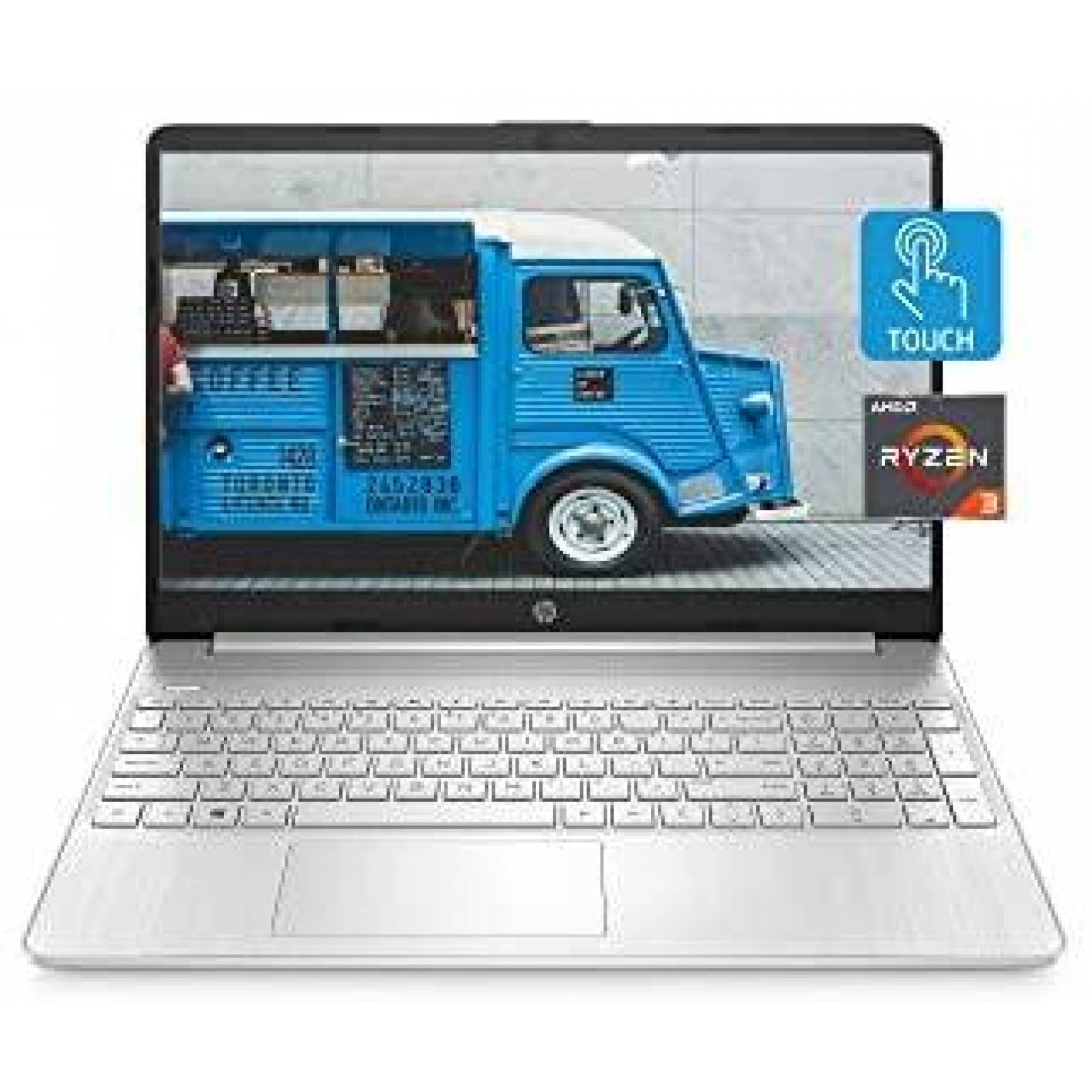 Laptop HP 15.6'' HD 8GB AMD Ryzen 3 3250U Win10 -Blanco